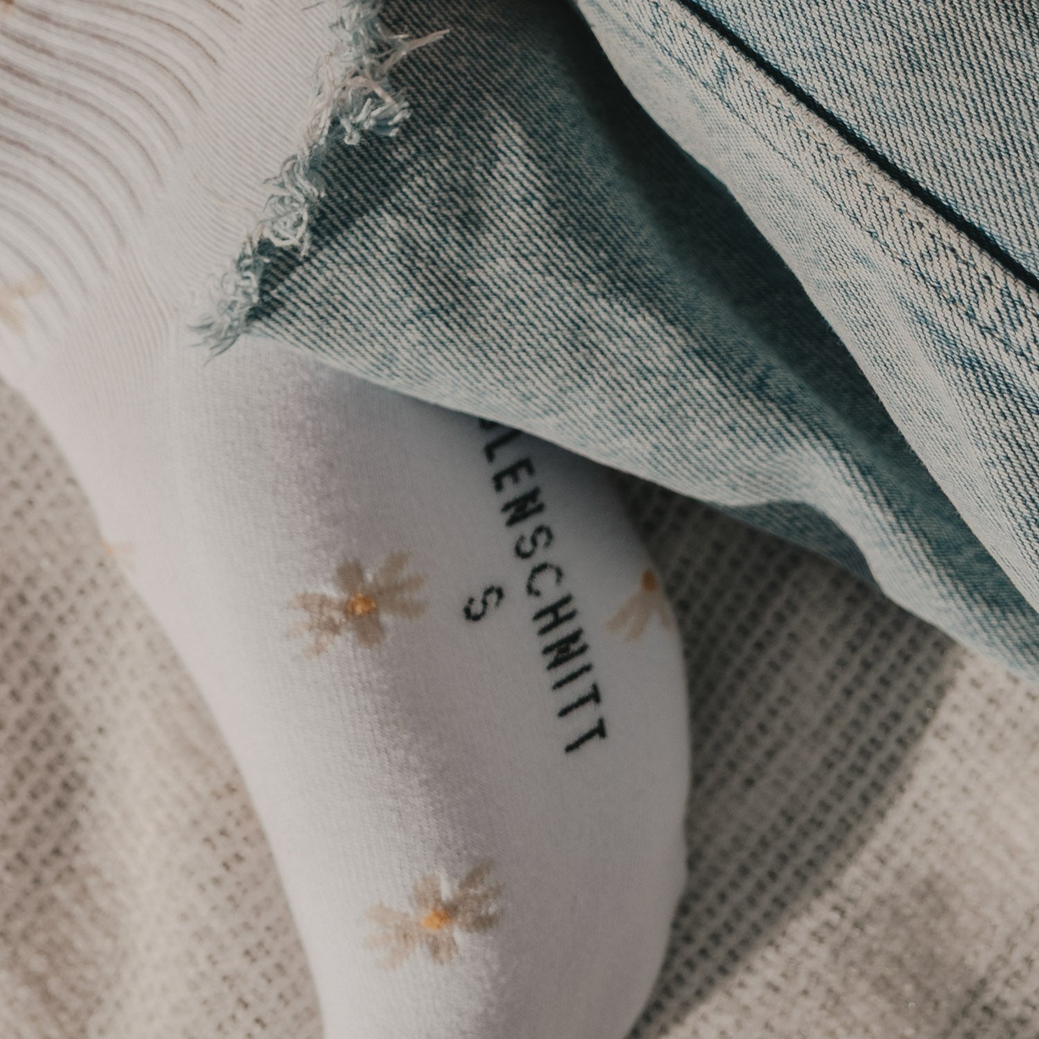 Socken "Allover Daisy" weiss 35-38 - Eulenschnitt
