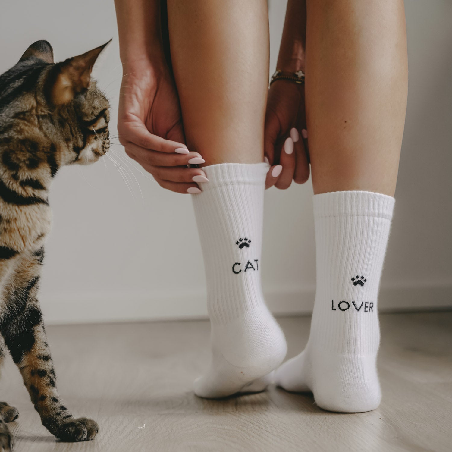 Calzini "CAT LOVER" bianco 39–42 - Eulenschnitt
