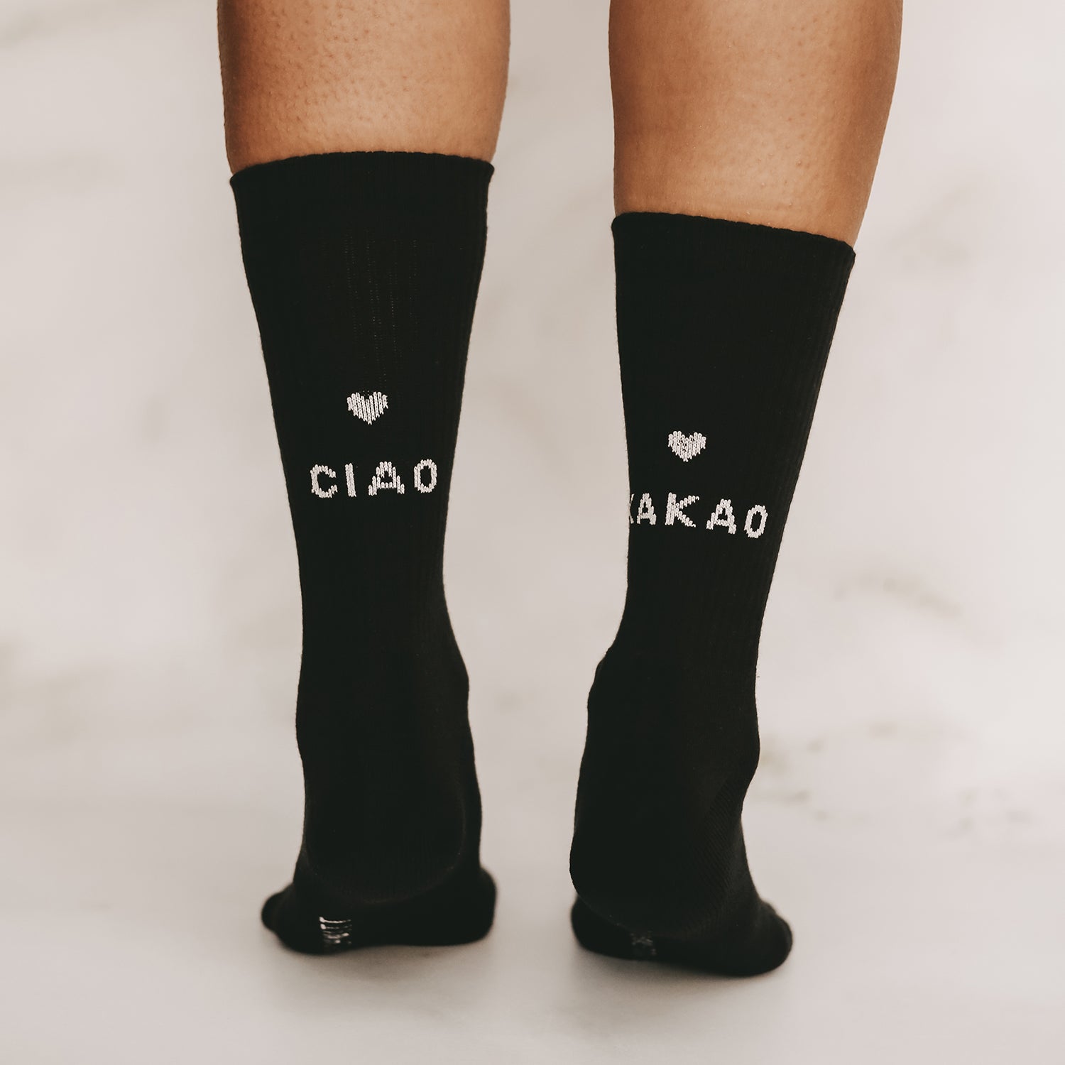 Socken "CIAO KAKAO" schwarz 35-38 - Eulenschnitt