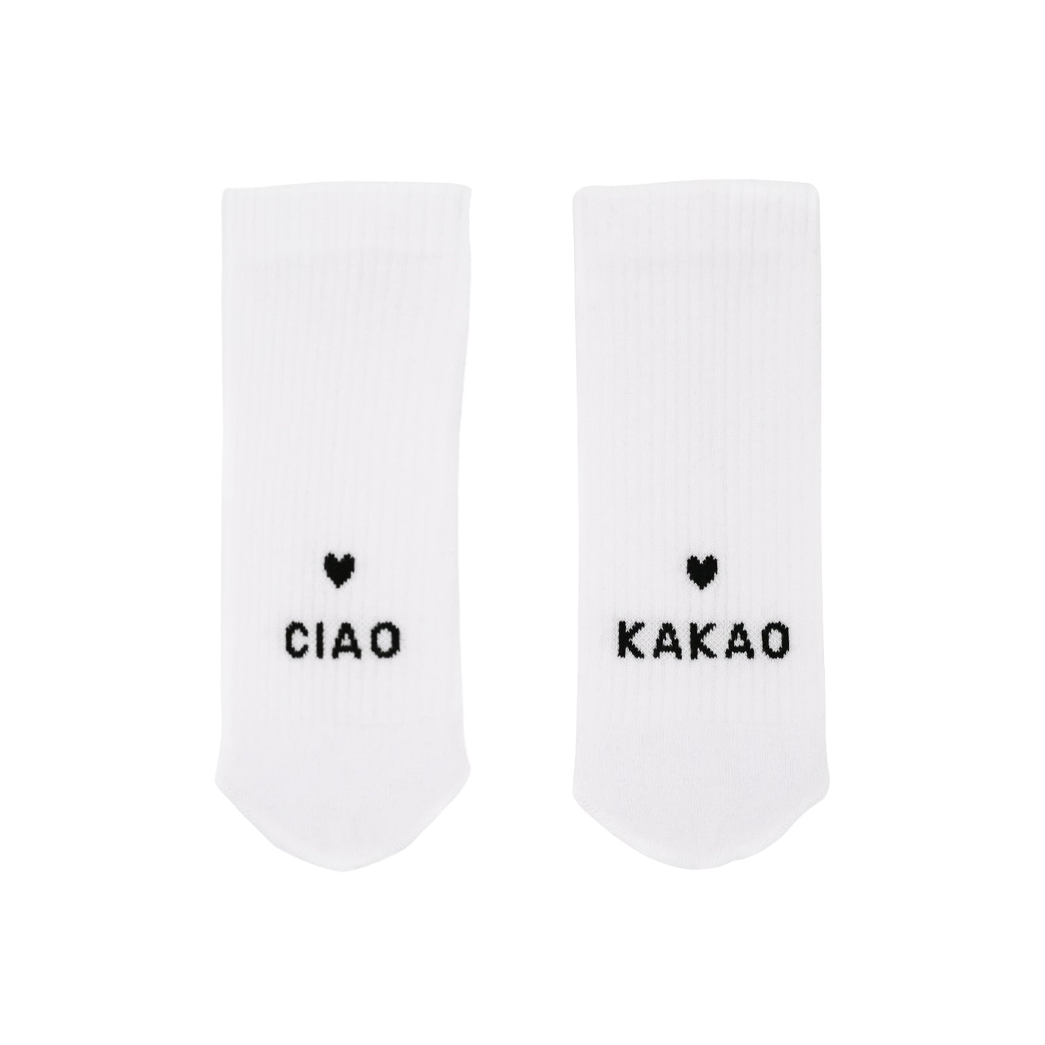 Socken "CIAO KAKAO" weiss 43–46 - Eulenschnitt