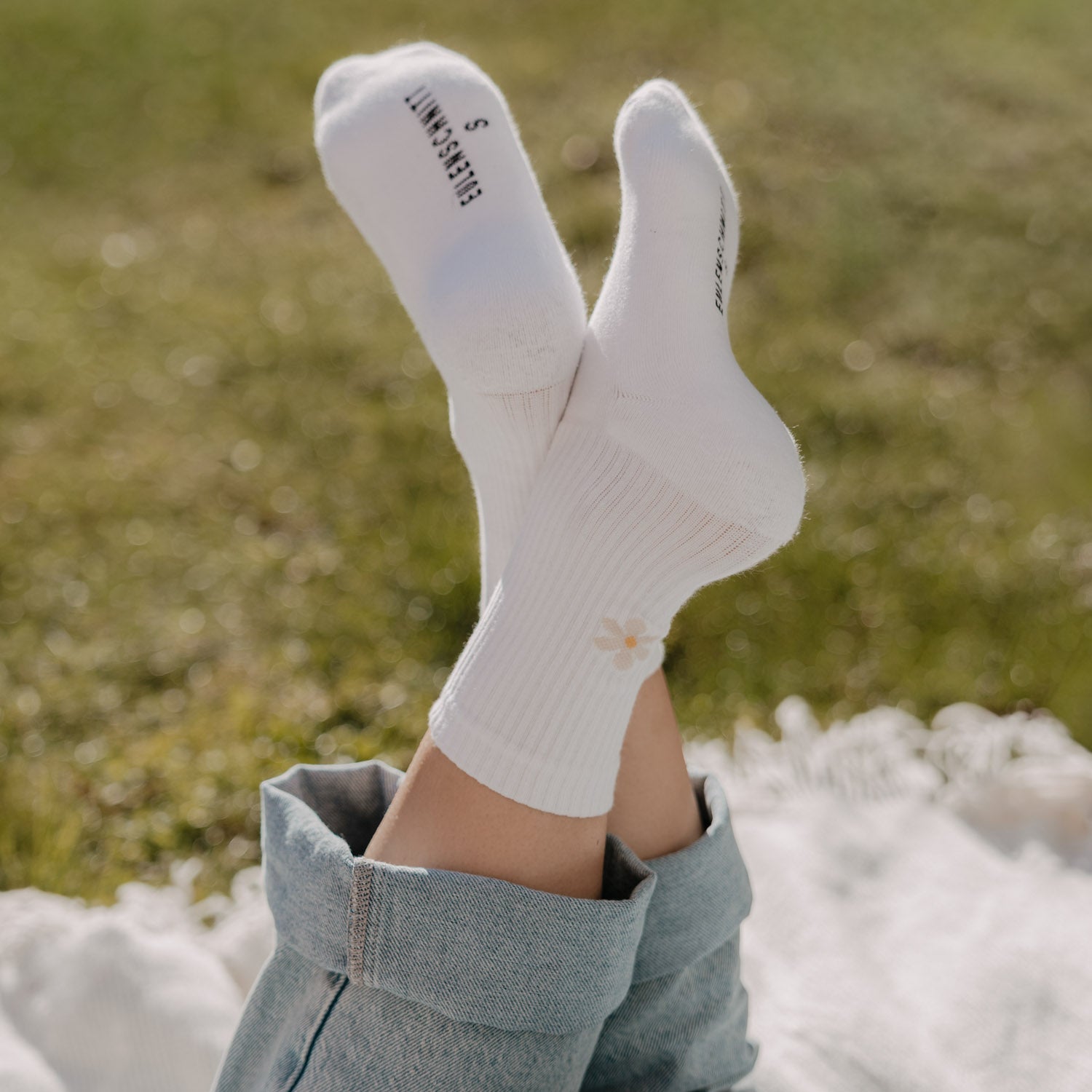 Chaussettes "Daisy" blanc 35-38 - Eulenschnitt