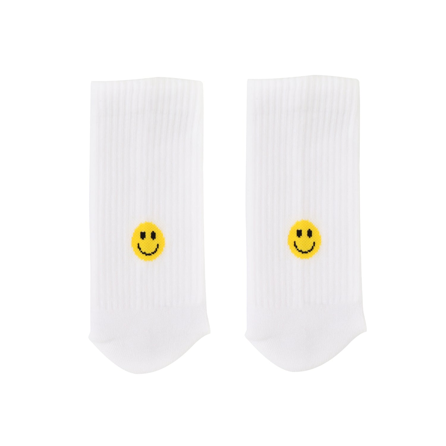 Socken gelbes Smiley weiss 35-38 - Eulenschnitt