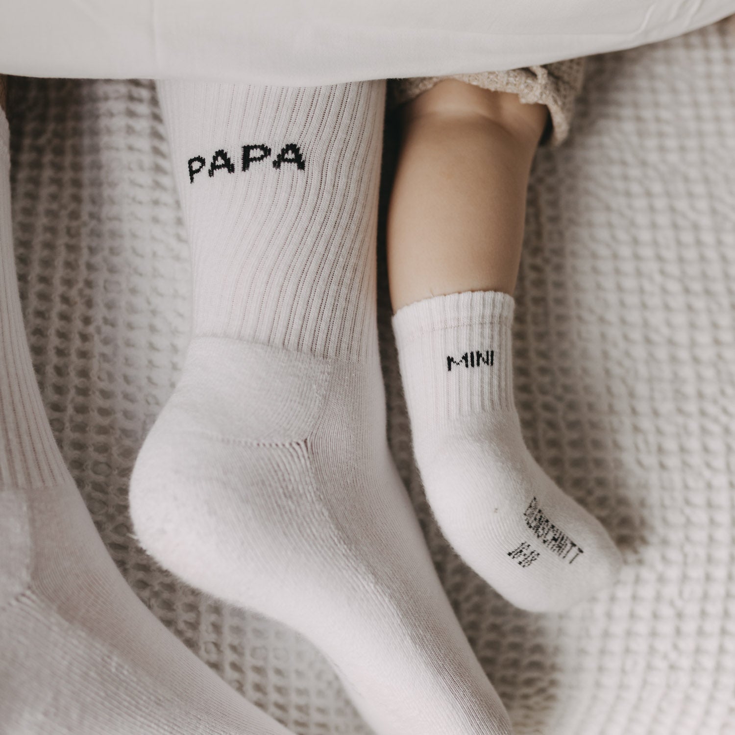 Socken "Papa" weiss 39–42 - Eulenschnitt