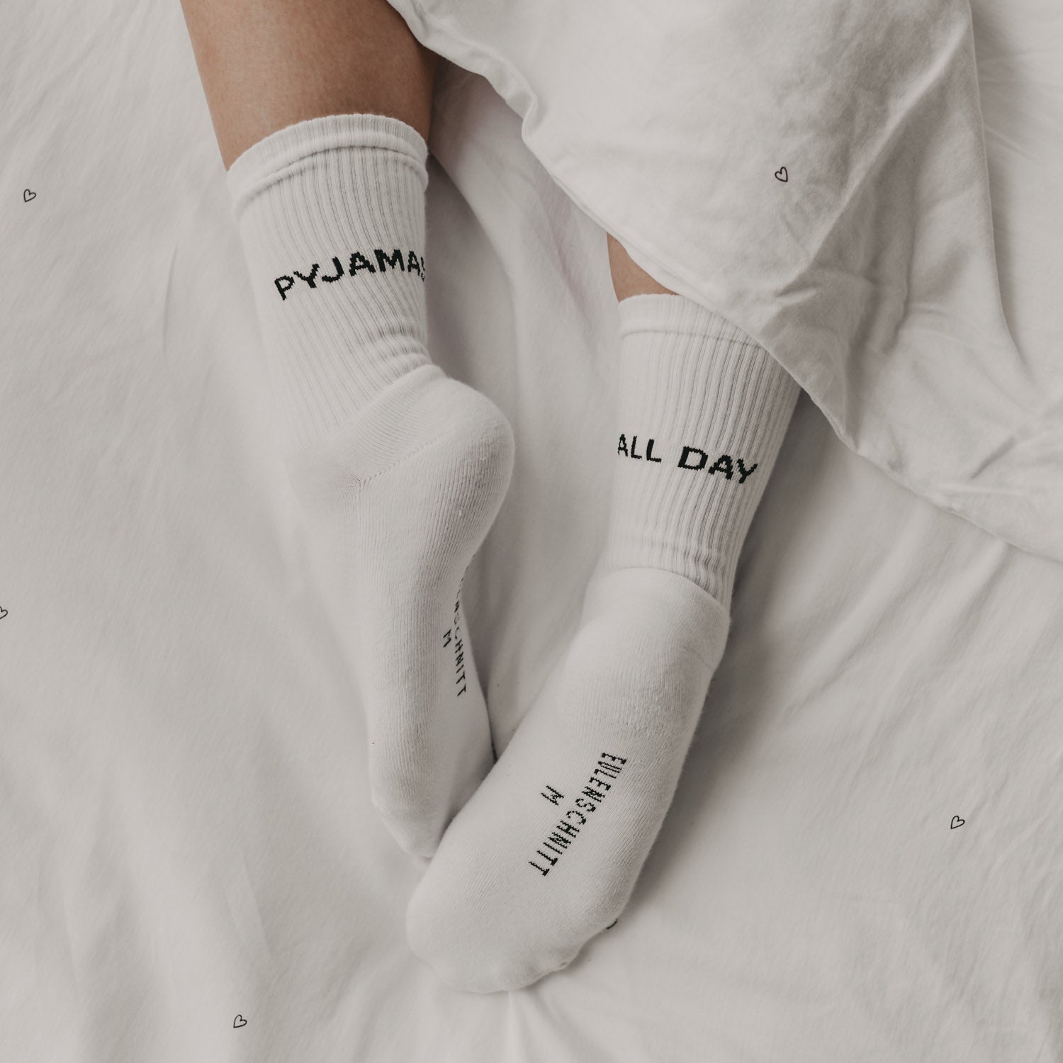 Socken "Pyjamas all day" weiss 39–42 - Eulenschnitt (Bild 5)