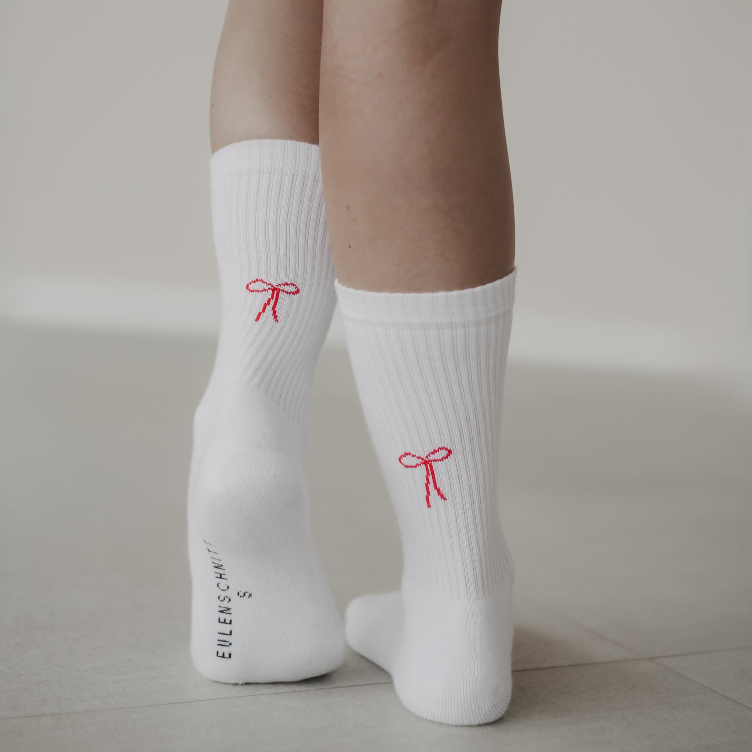 Socken Schleife weiss 43–46 - Eulenschnitt