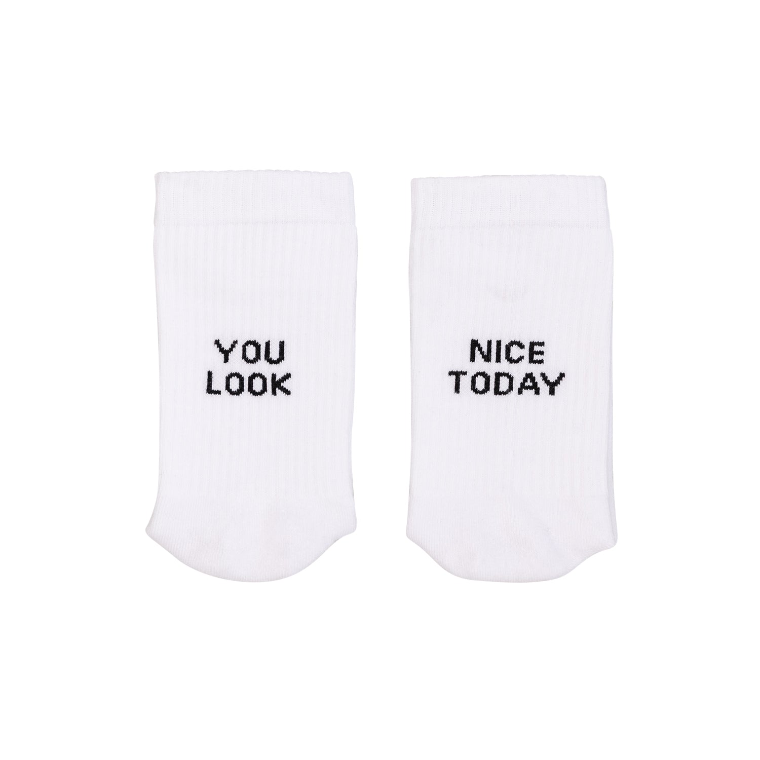 Socken "You look nice today" weiss 39–42 - Eulenschnitt