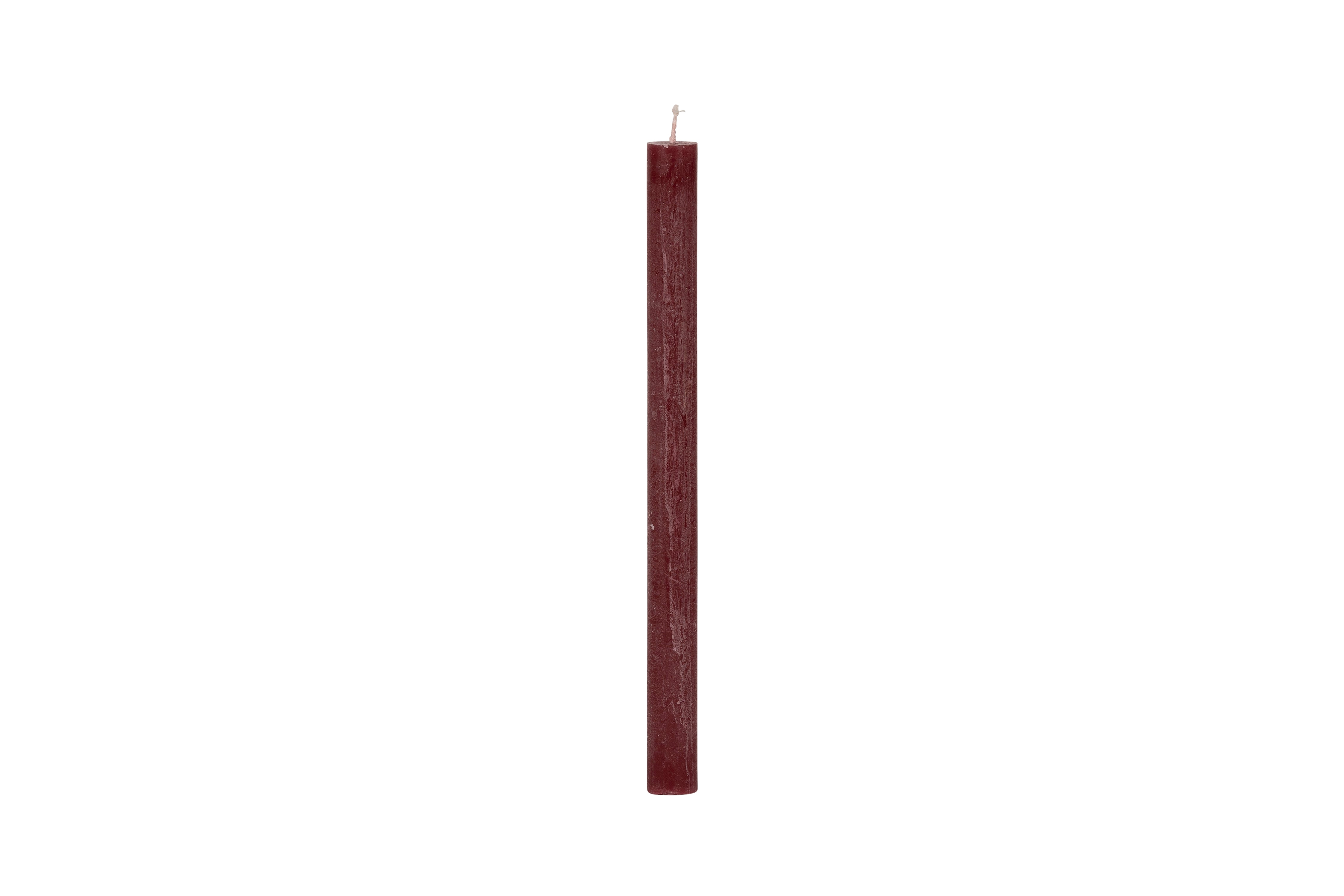 Stabkerze 28x2.2cm Bordeaux - Weizenkorn