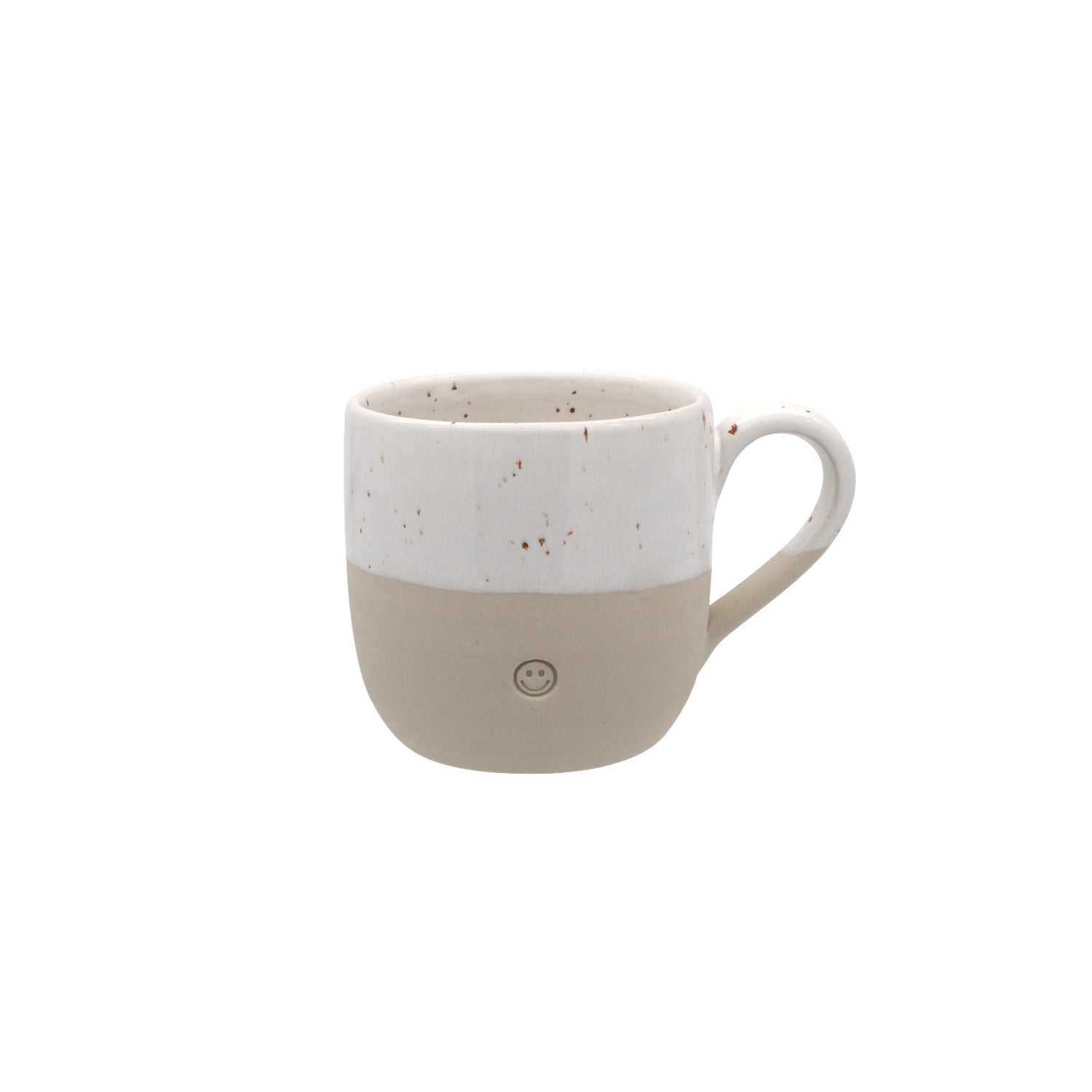Kleine Steingut Cappuccinotasse Smiley – handgemacht - Eulenschnitt