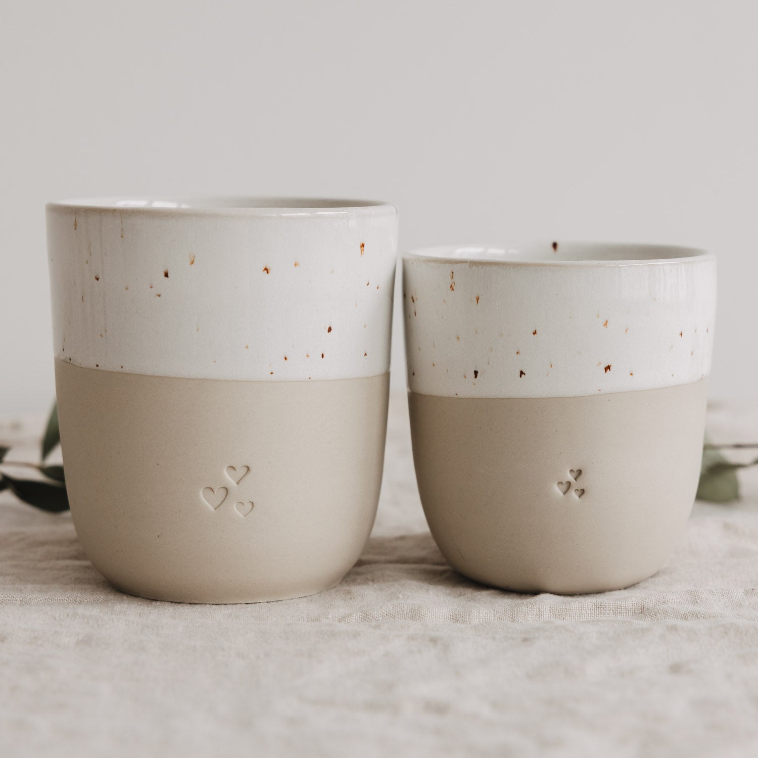 Stoneware mug hearts small – handmade - Eulenschnitt (Image 7)
