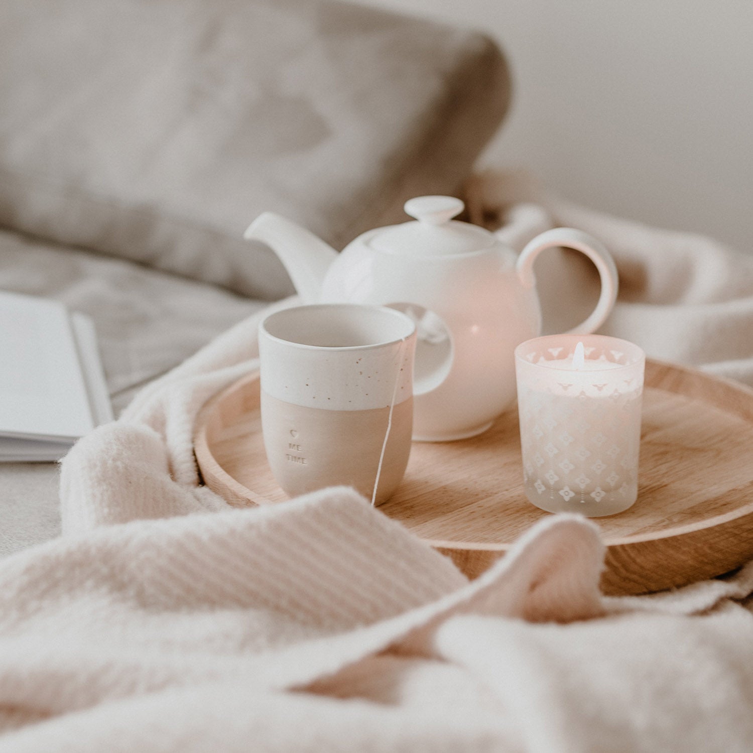 Steingutbecher "ME TIME" – handgemacht - Eulenschnitt