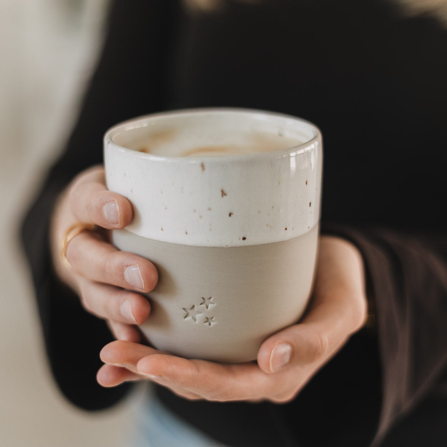 Stoneware mug stars – handmade - Eulenschnitt
