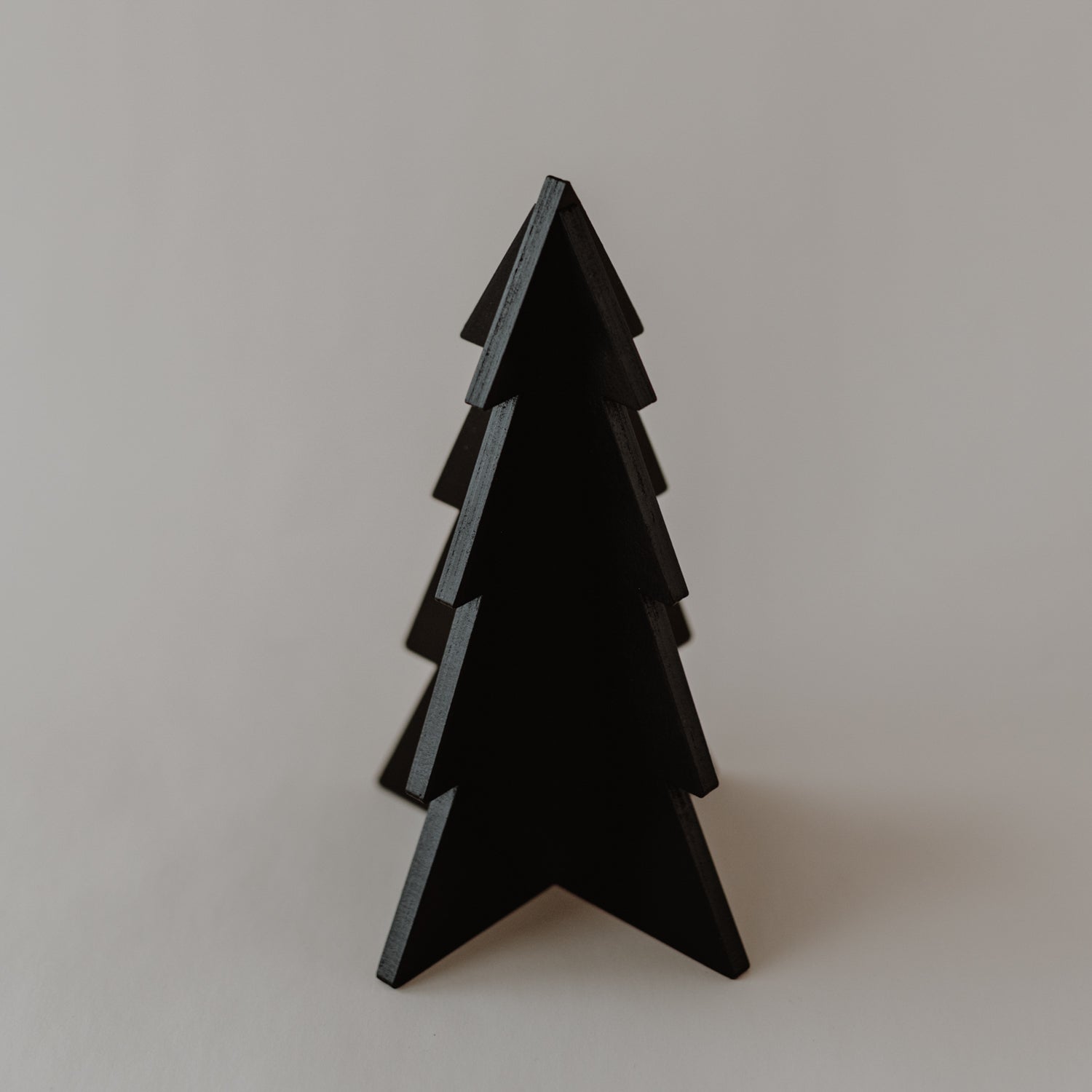 Sapins de Noël en bois noir set de 3 - Eulenschnitt