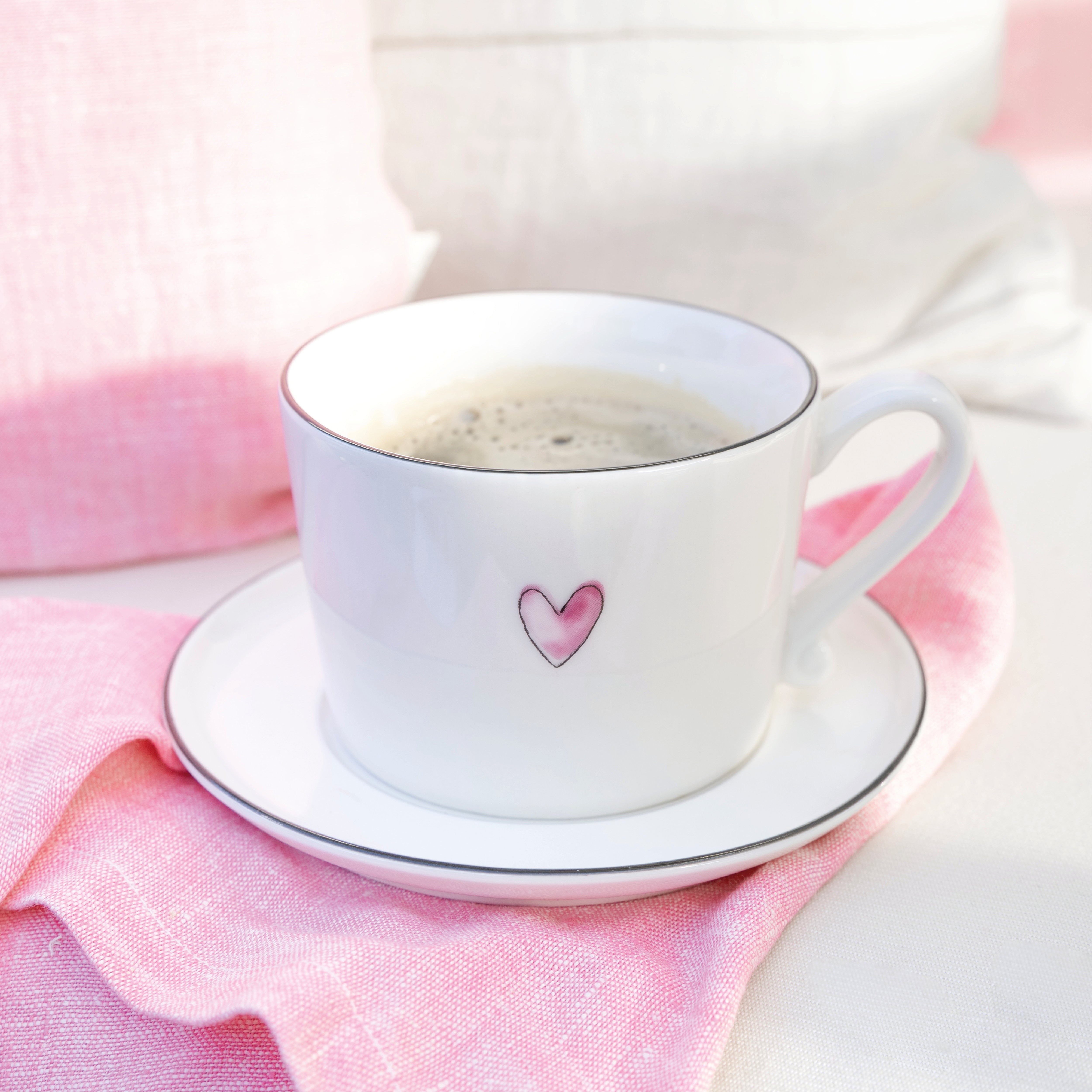 Tasse "big heart" gross rose - Bastion Collections