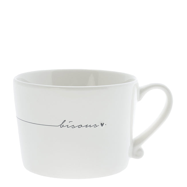Tasse "Bisous" gross schwarz - Bastion Collections