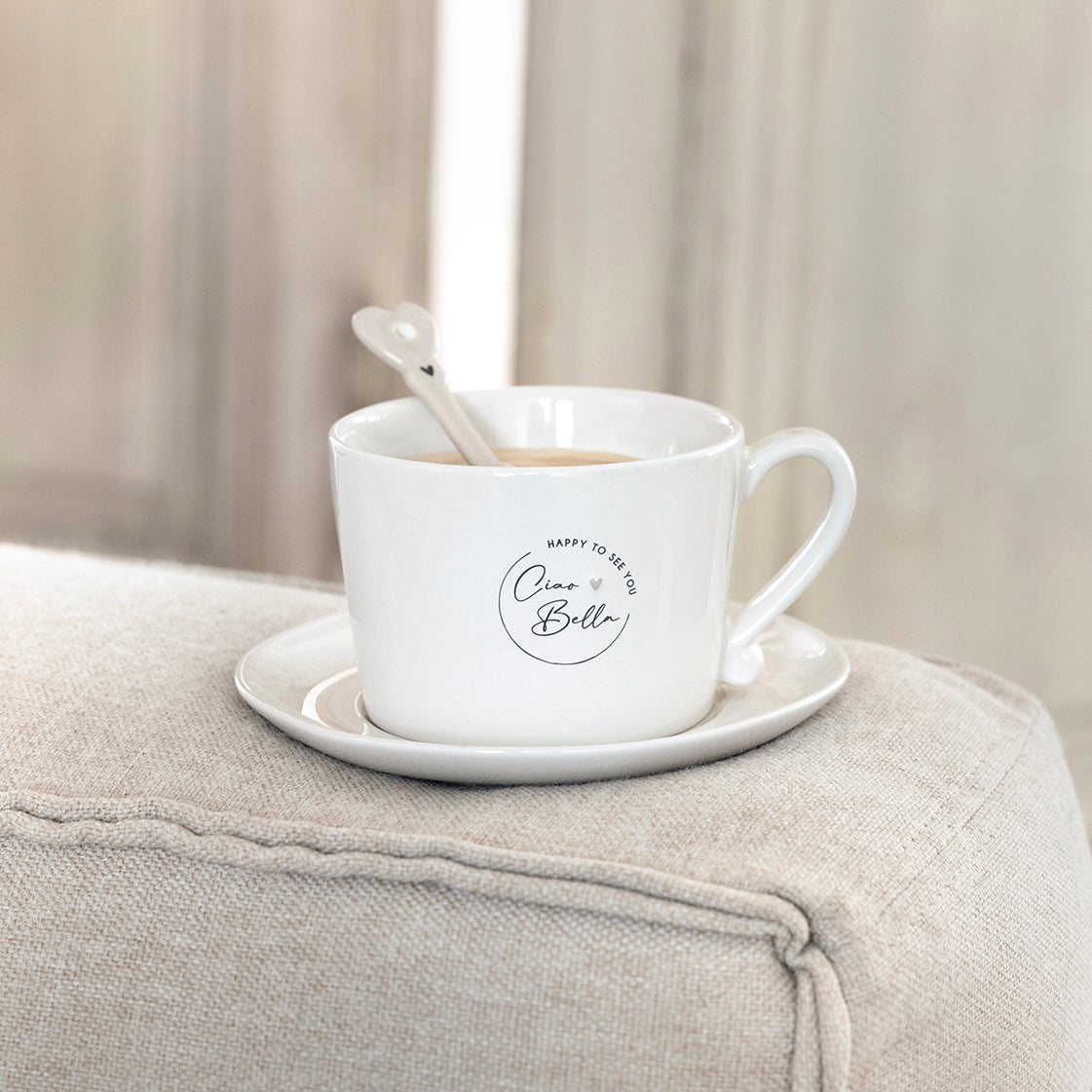 Tazza "Ciao Bella" grande nera - Bastion Collections