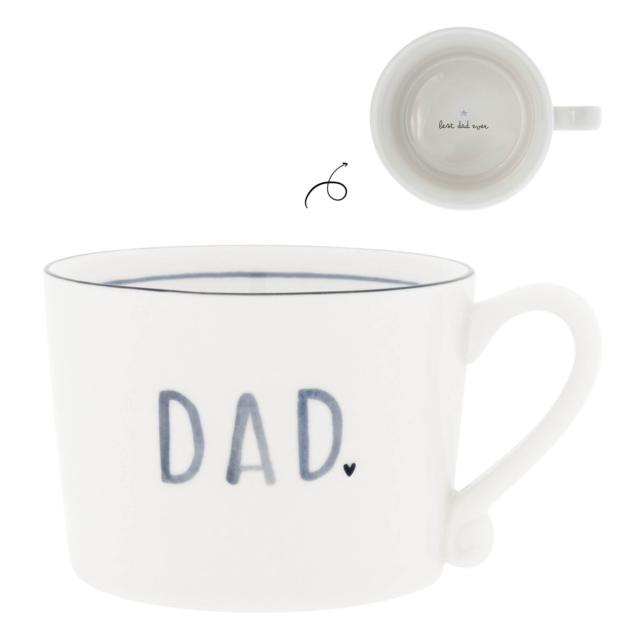 Tasse "DAD" gross iris blue - Bastion Collections