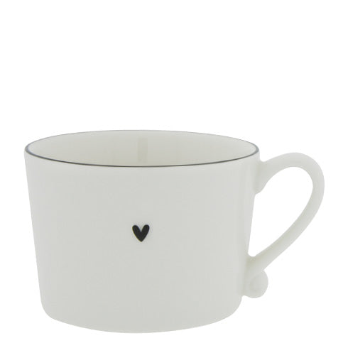 Tasse "heart & line" gross schwarz - Bastion Collections