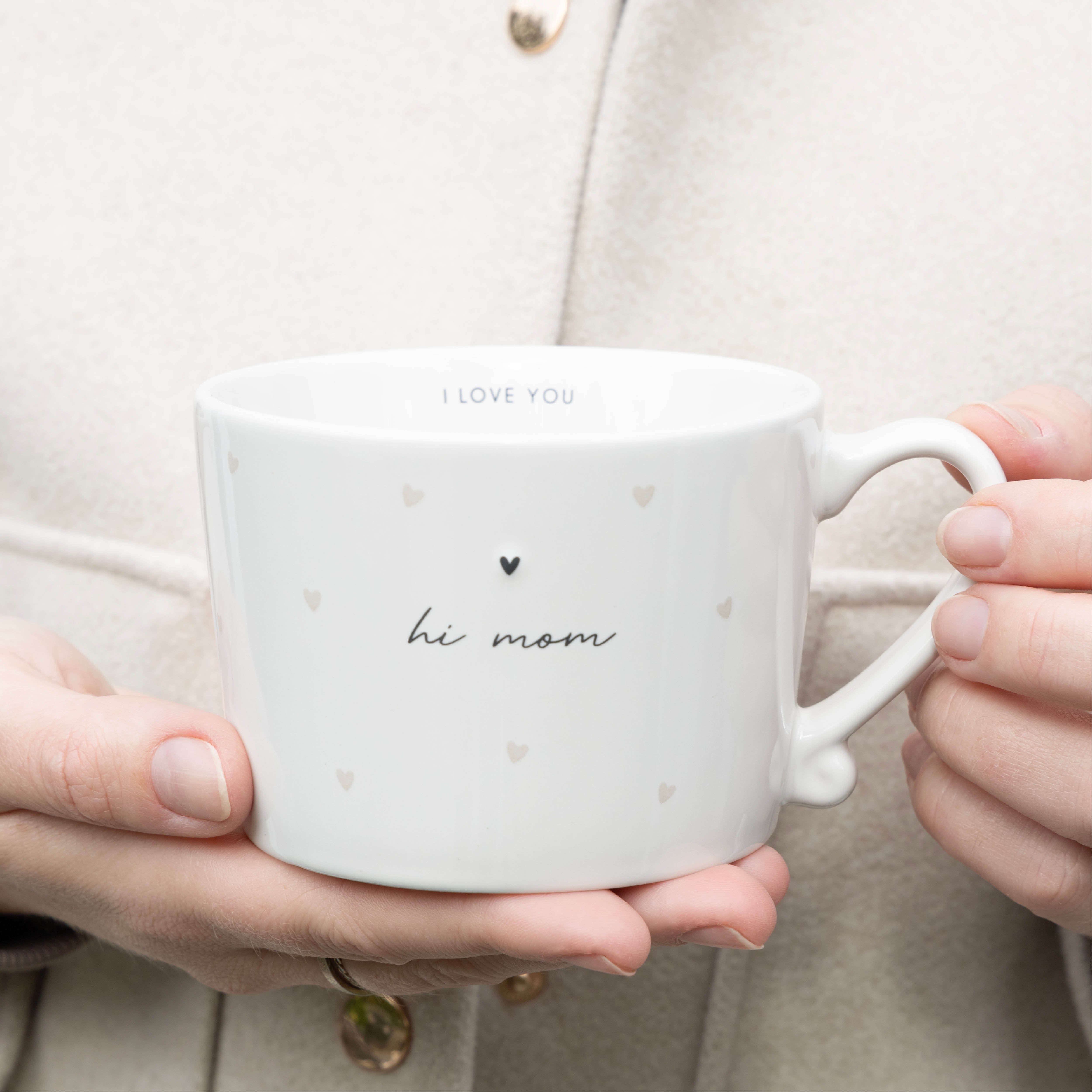 Tasse "hi mom" gross natural - Bastion Collections