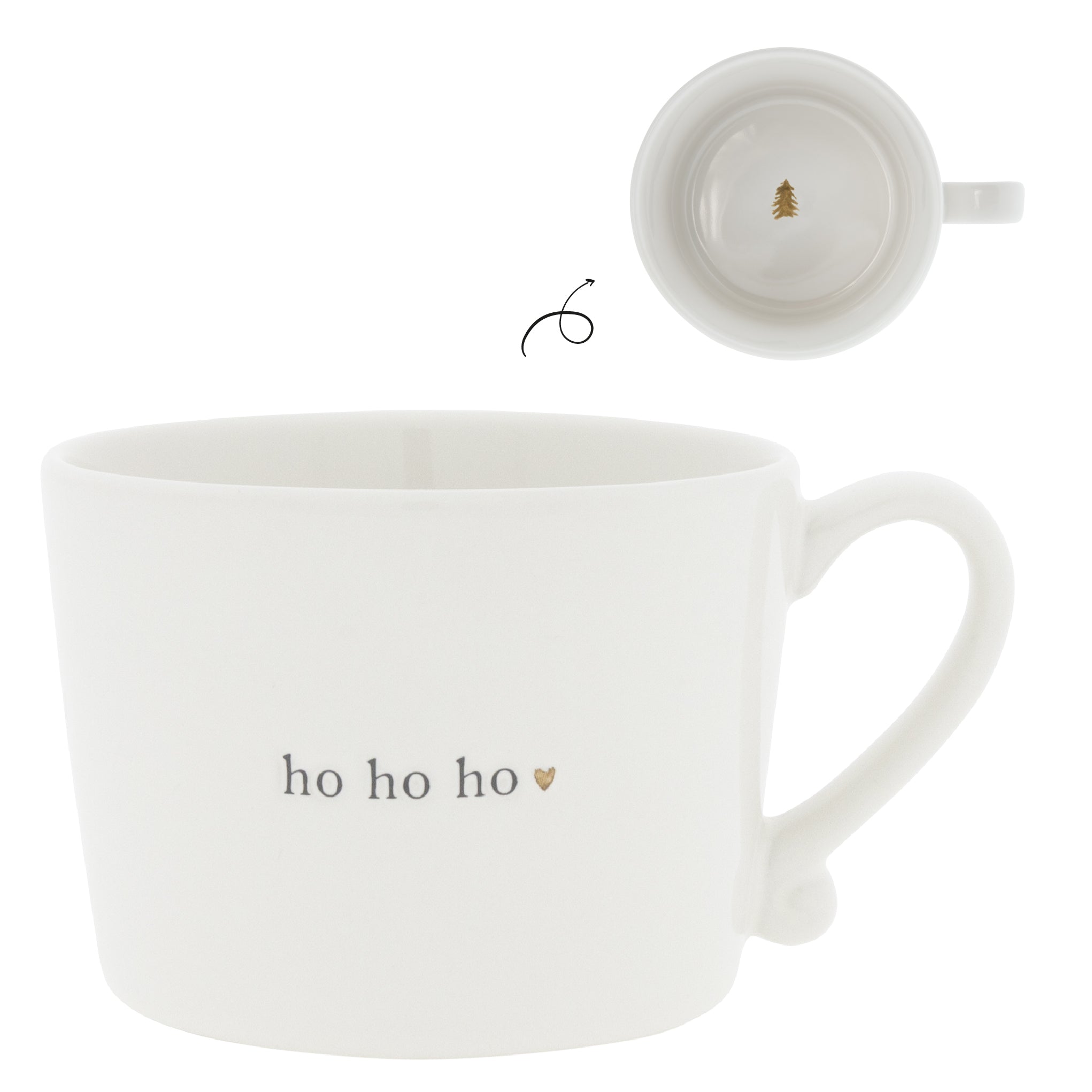 Tasse "ho ho ho" gross schwarz - Bastion Collections
