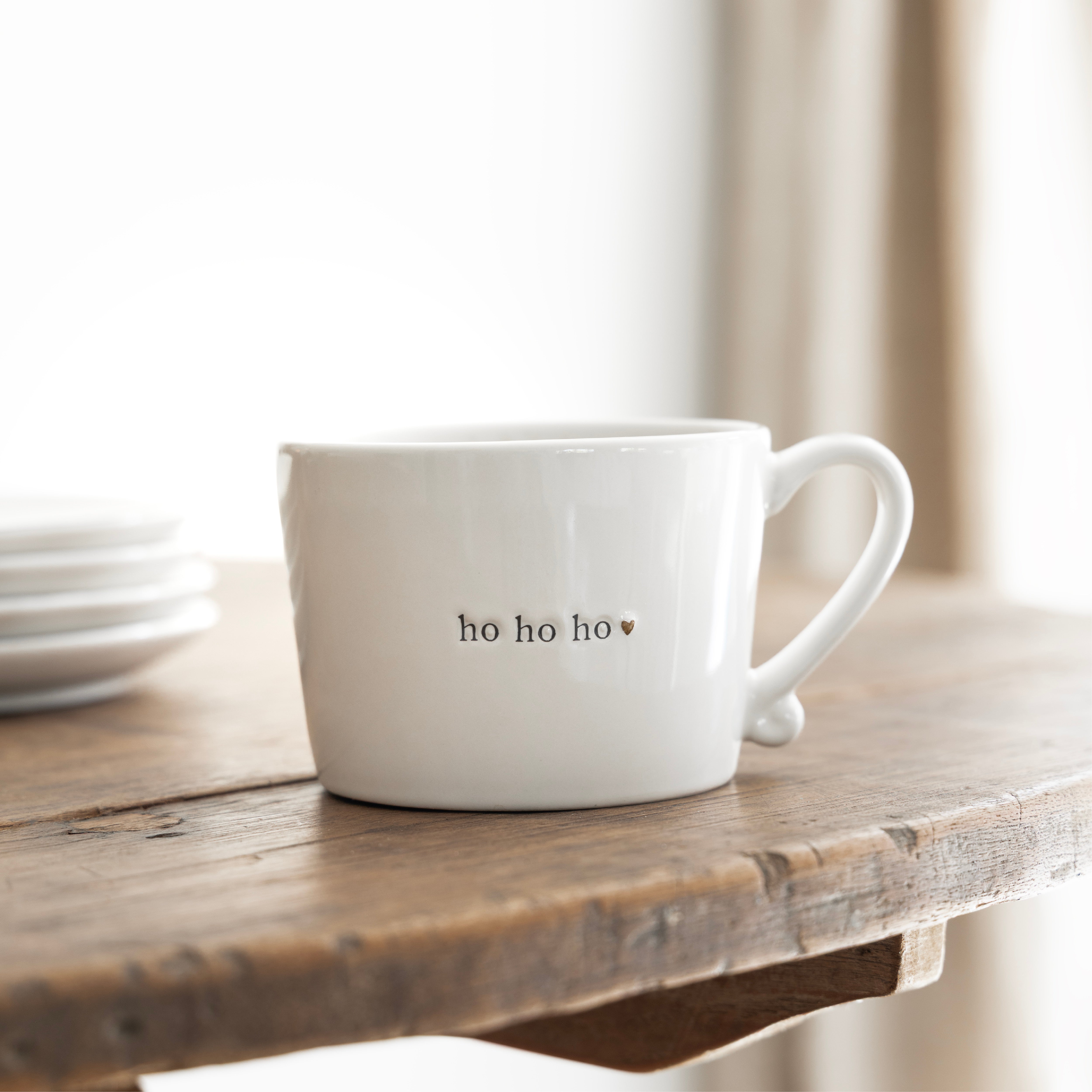 Tasse "ho ho ho" gross schwarz - Bastion Collections