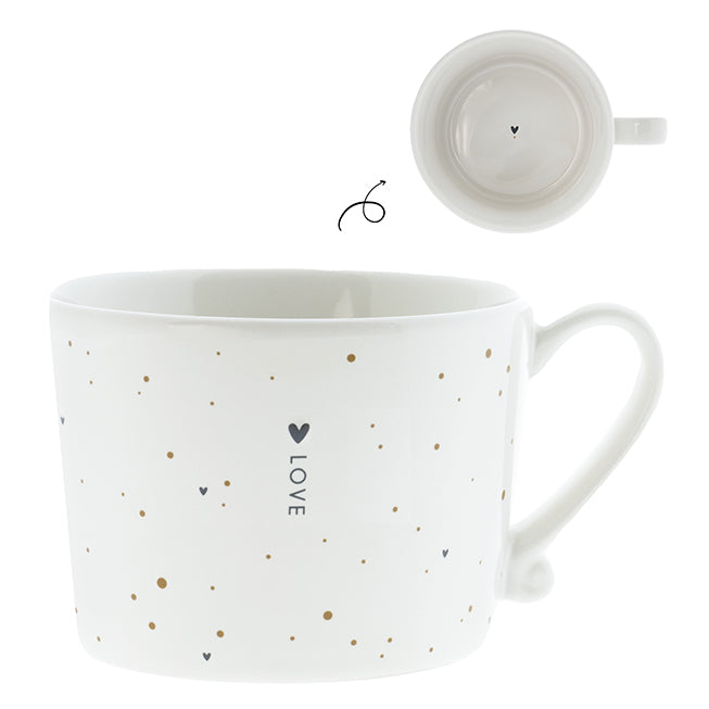 Tasse "Love and little dots" gross caramel - Bastion Collections