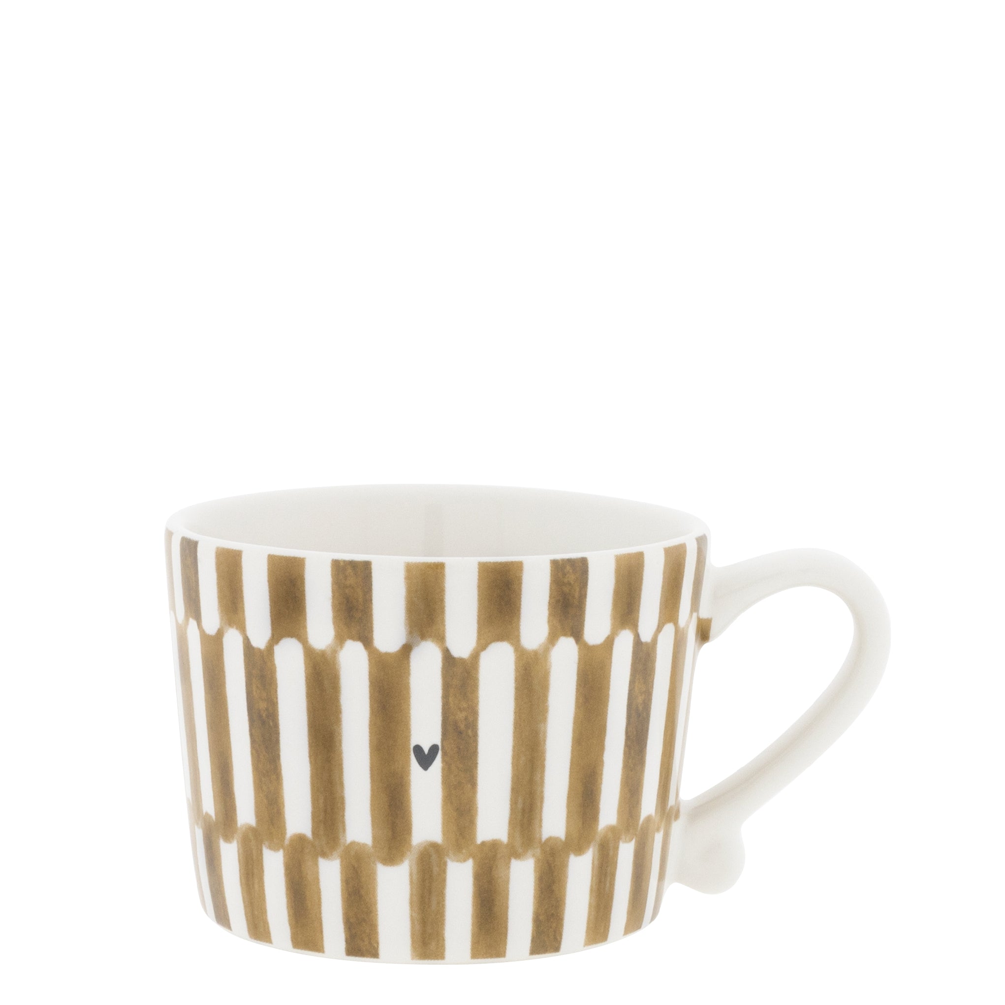 Tasse "stack the stripes" klein braun - Bastion Collections