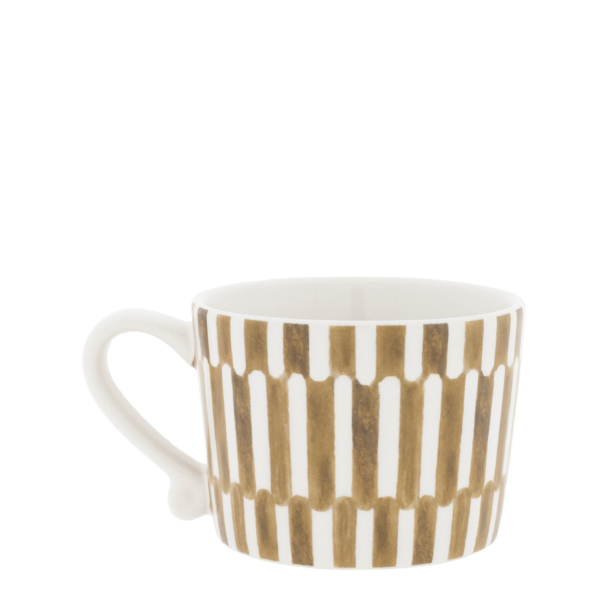 Tasse "stack the stripes" klein braun - Bastion Collections