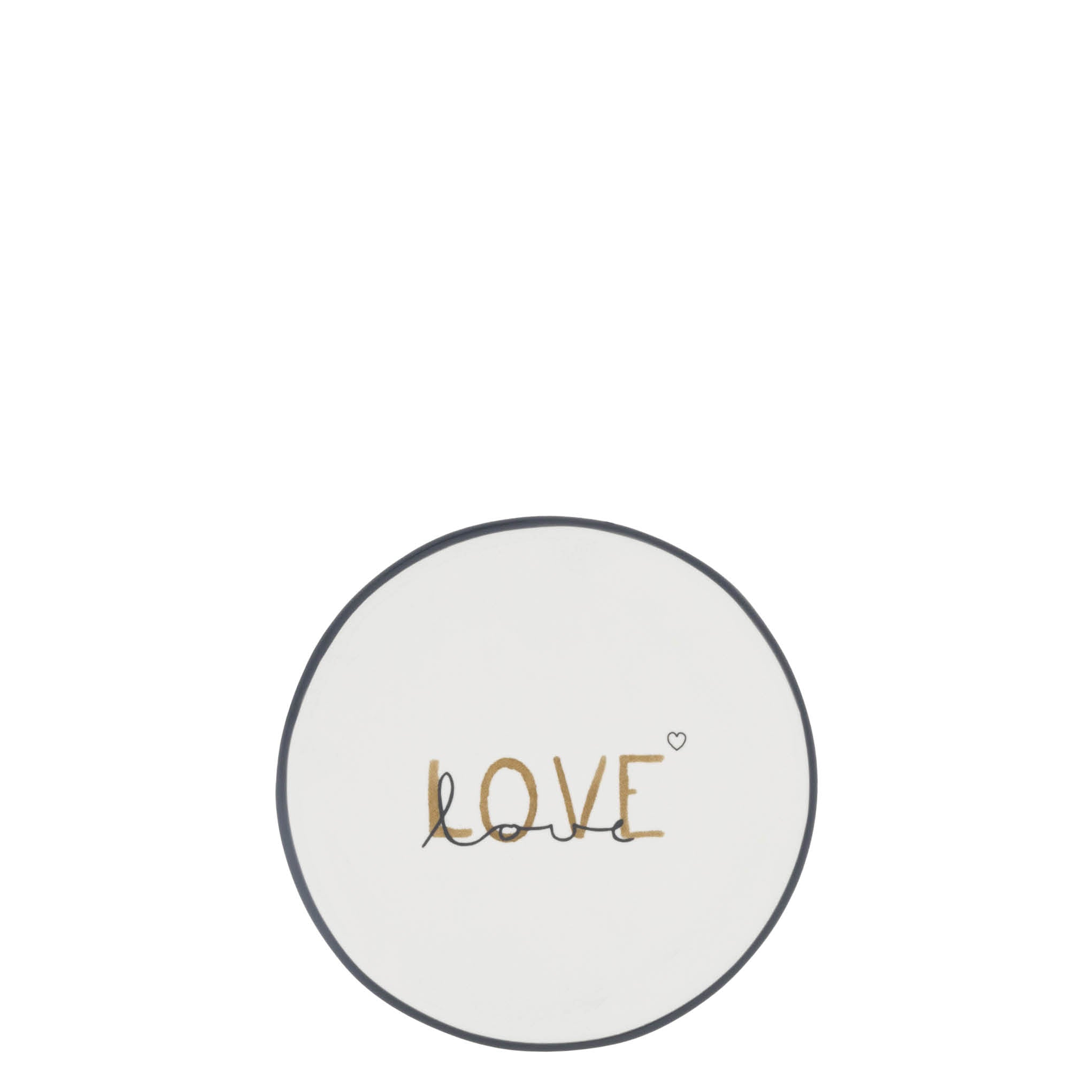 Teebeutel Teller "double love" caramel 9cm - Bastion Collections