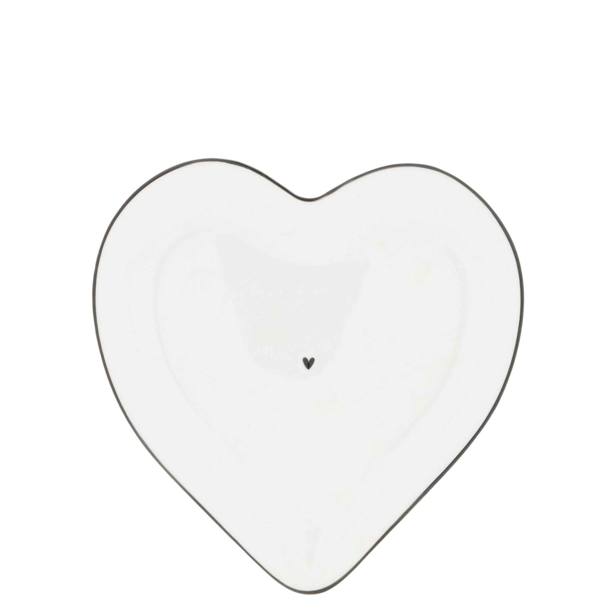 Teller klein "heart" schwarz - Bastion Collections