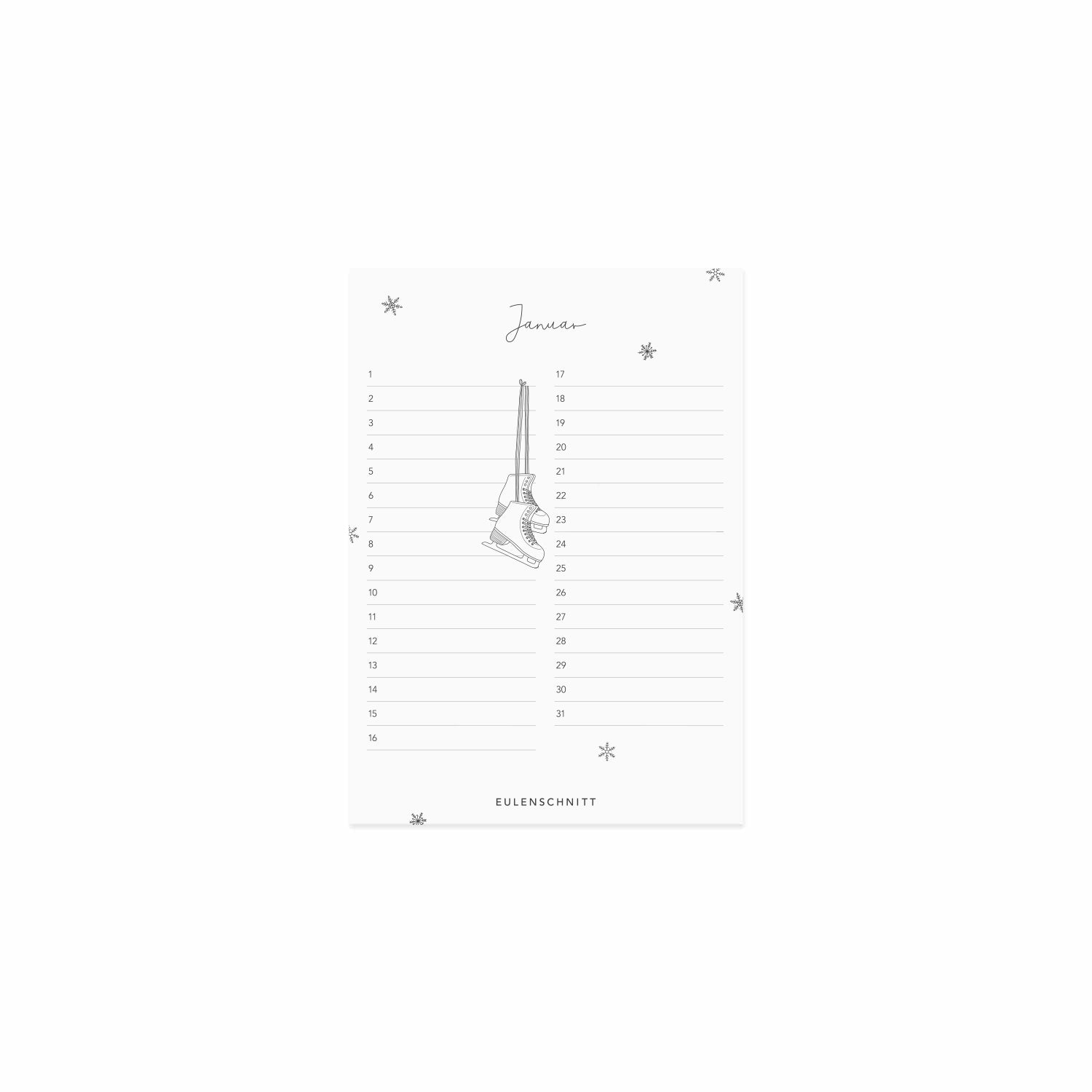 Tischkalender Geburtstage Blumenhand - Eulenschnitt