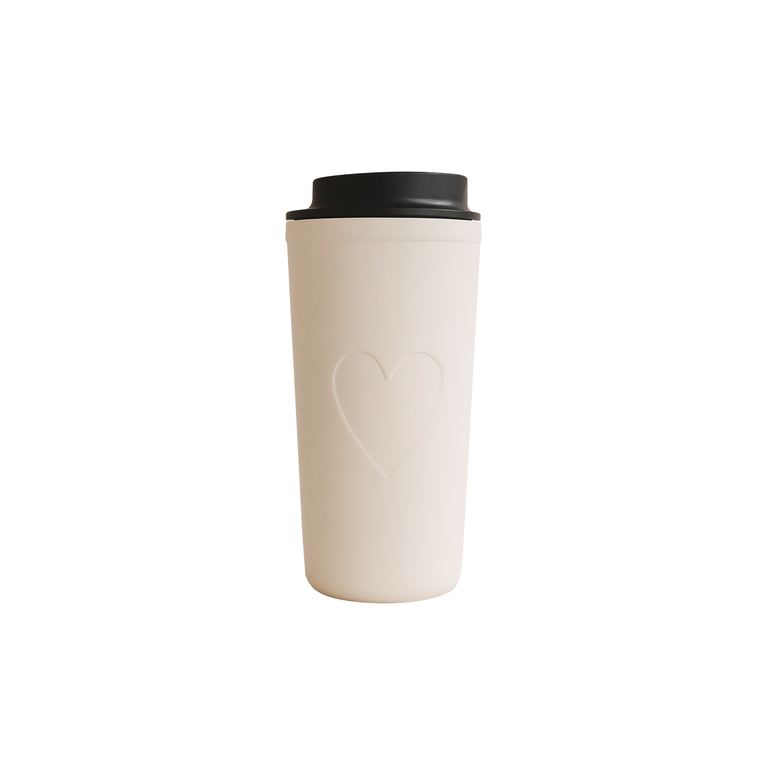 To go Becher Herz creme - Eulenschnitt