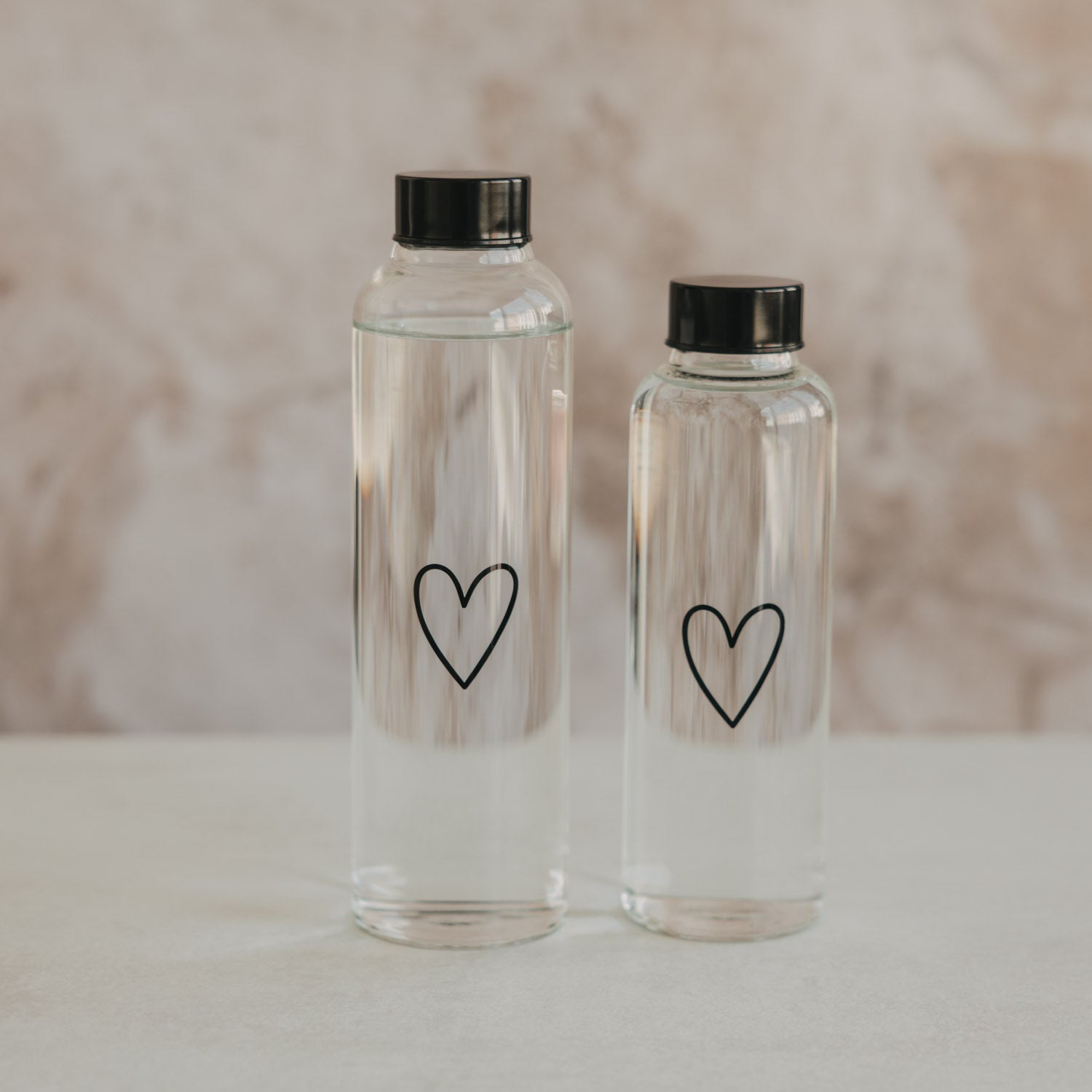 Heart Bottle 750ml Black - Eulenschnitt