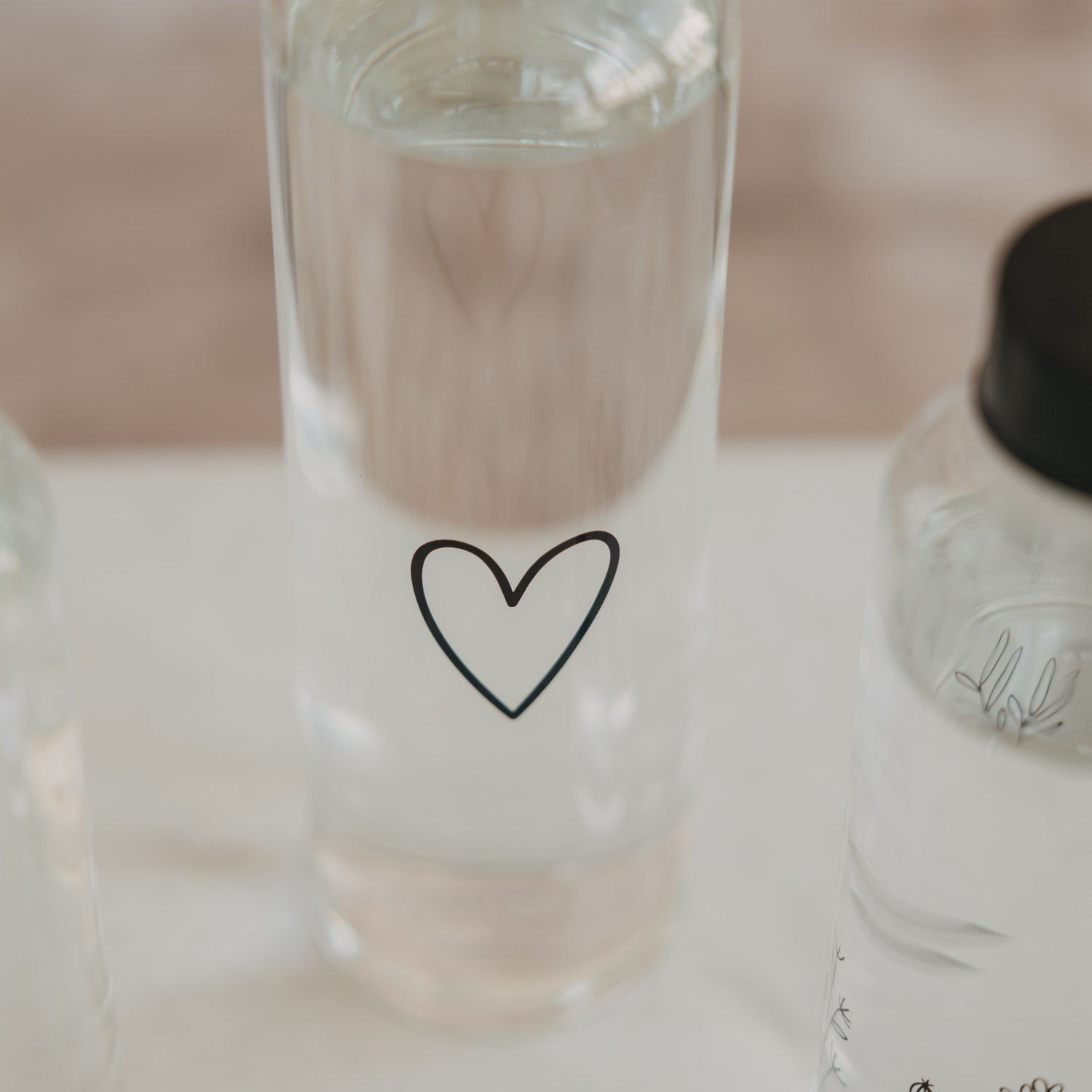 Heart Bottle 750ml Black - Eulenschnitt