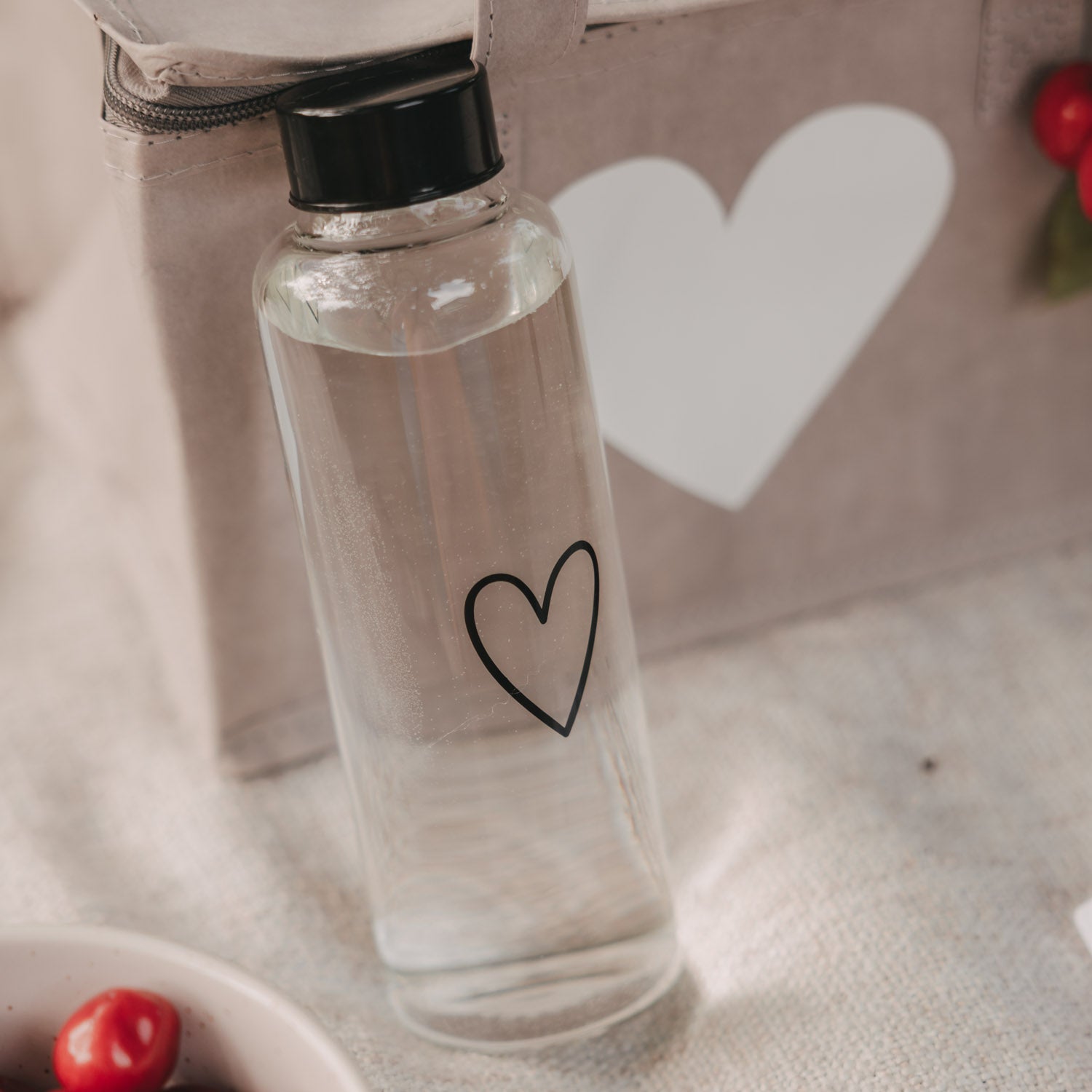 Drinking bottle heart black - Eulenschnitt (Image 8)