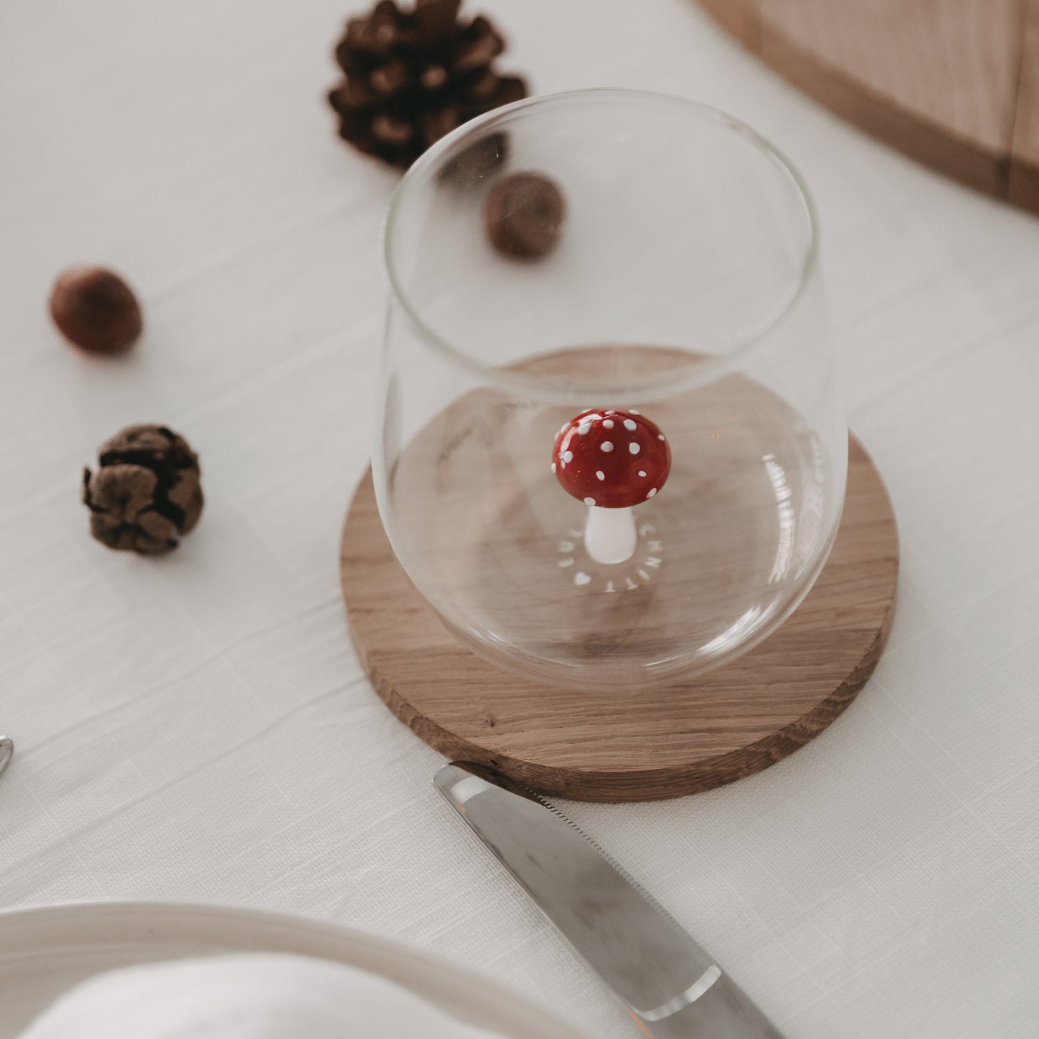 Drinking glass mushroom figurine - Eulenschnitt