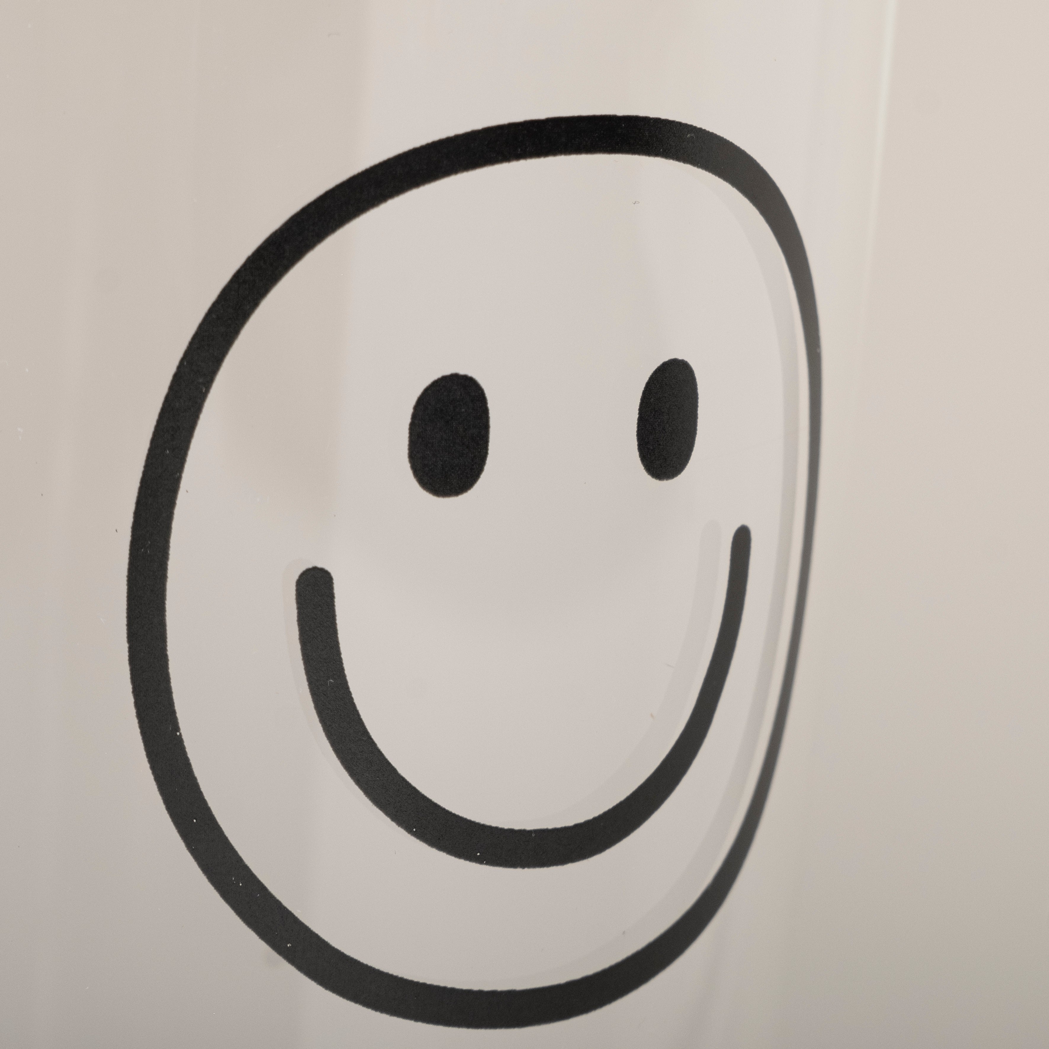 Trinkglas Smiley schwarz - Eulenschnitt