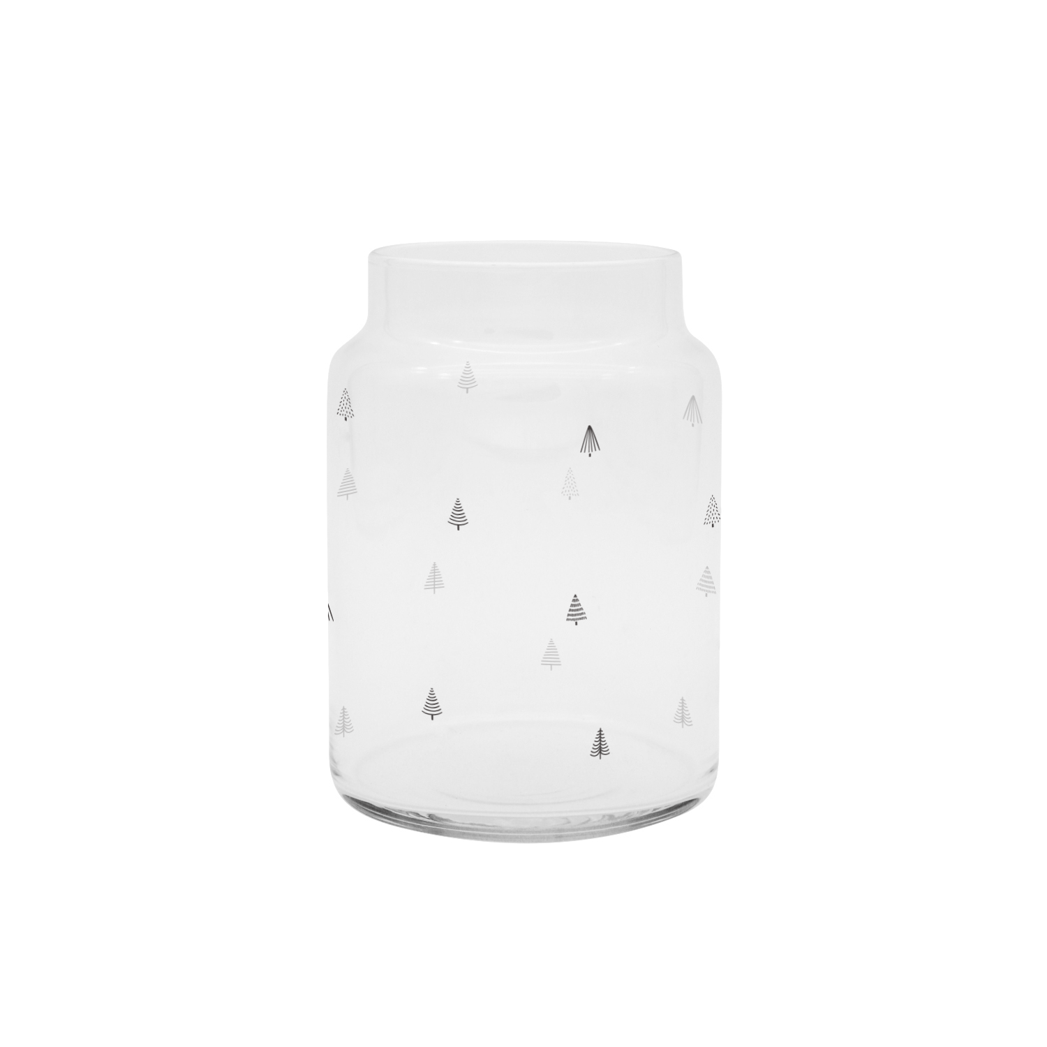 Vase aus Glas Tannen gross schwarz - Eulenschnitt