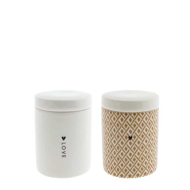 Vorratsdosen "love" & "heart" mini 2er Set - Bastion Collections
