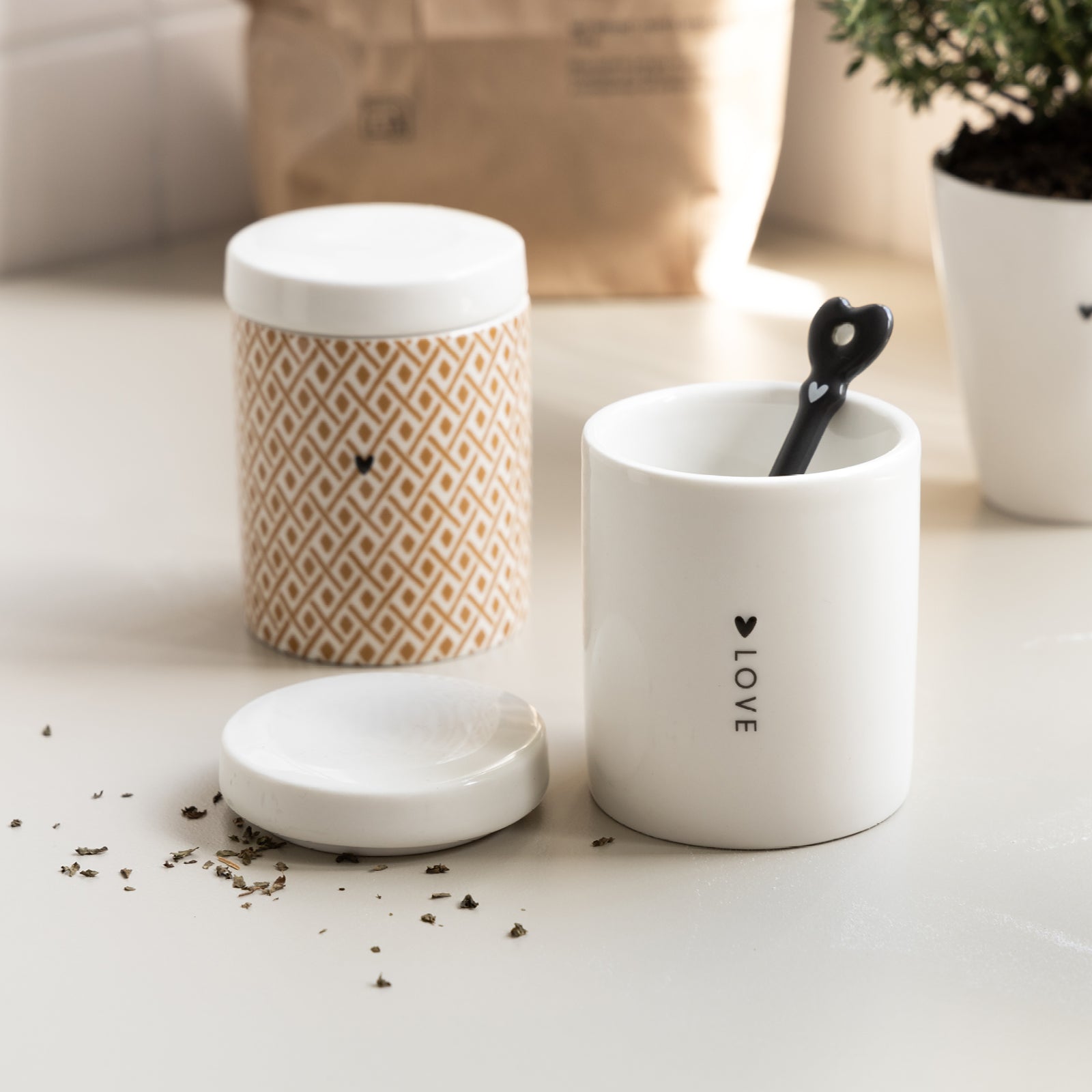 Vorratsdosen "love" & "heart" mini 2er Set - Bastion Collections