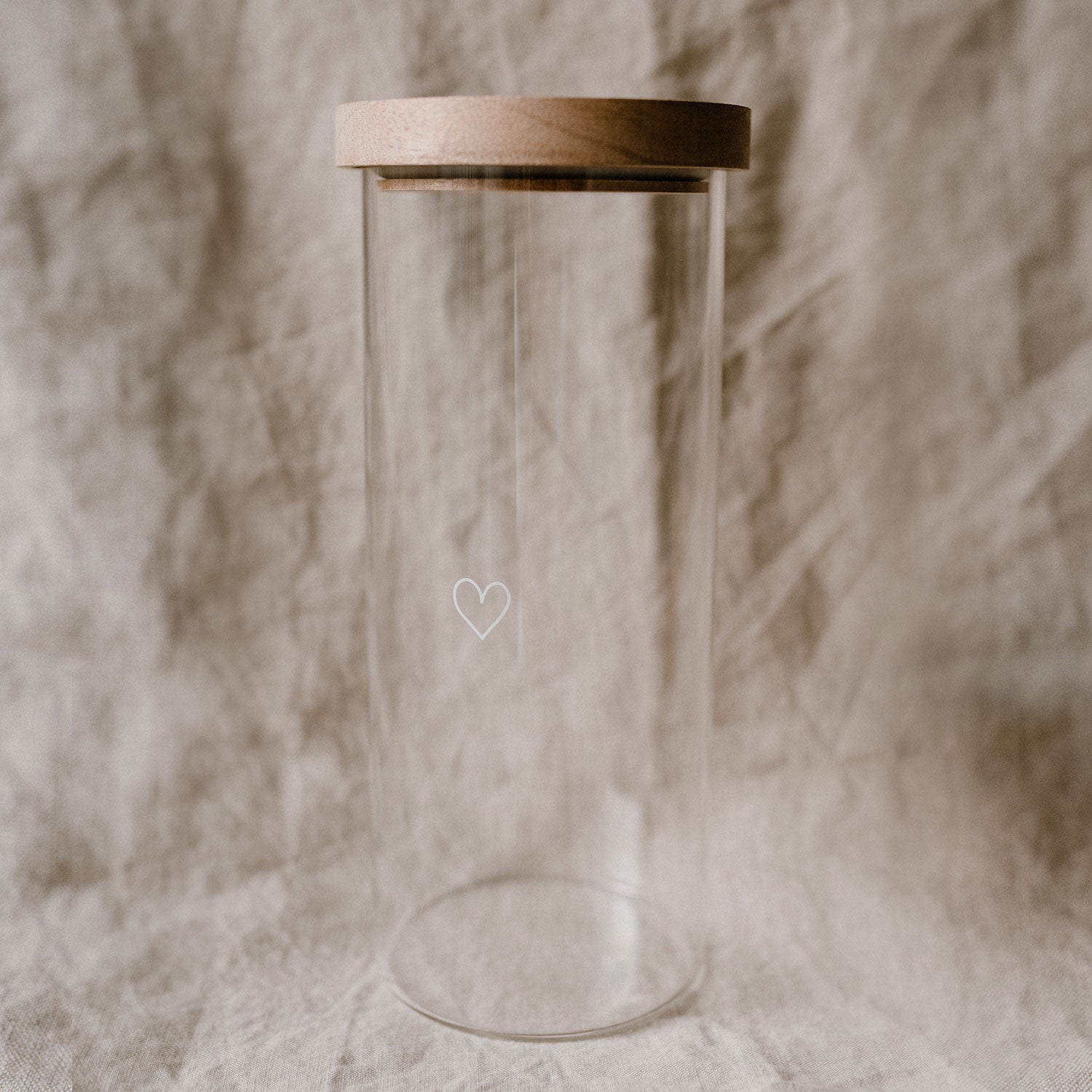 Vorratsglas Herz 25cm - Eulenschnitt