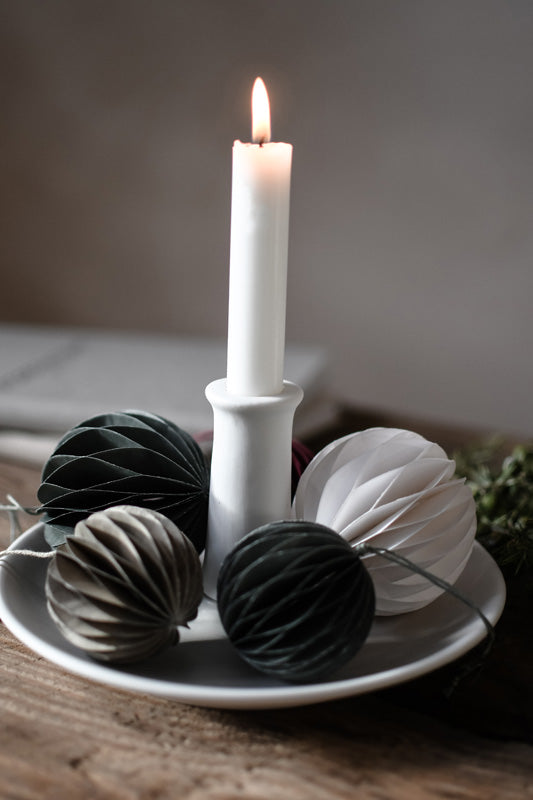Weihnachtskugel Papier "Bona" klein dunkelgrün – Storefactory