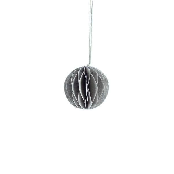 Weihnachtskugel Papier "Bona" klein grau – Storefactory