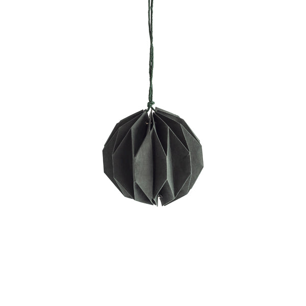 Weihnachtskugel Papier "Hylta" dunkelgrün – Storefactory