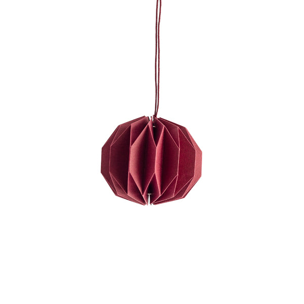 Weihnachtskugel Papier "Hylta" rot – Storefactory