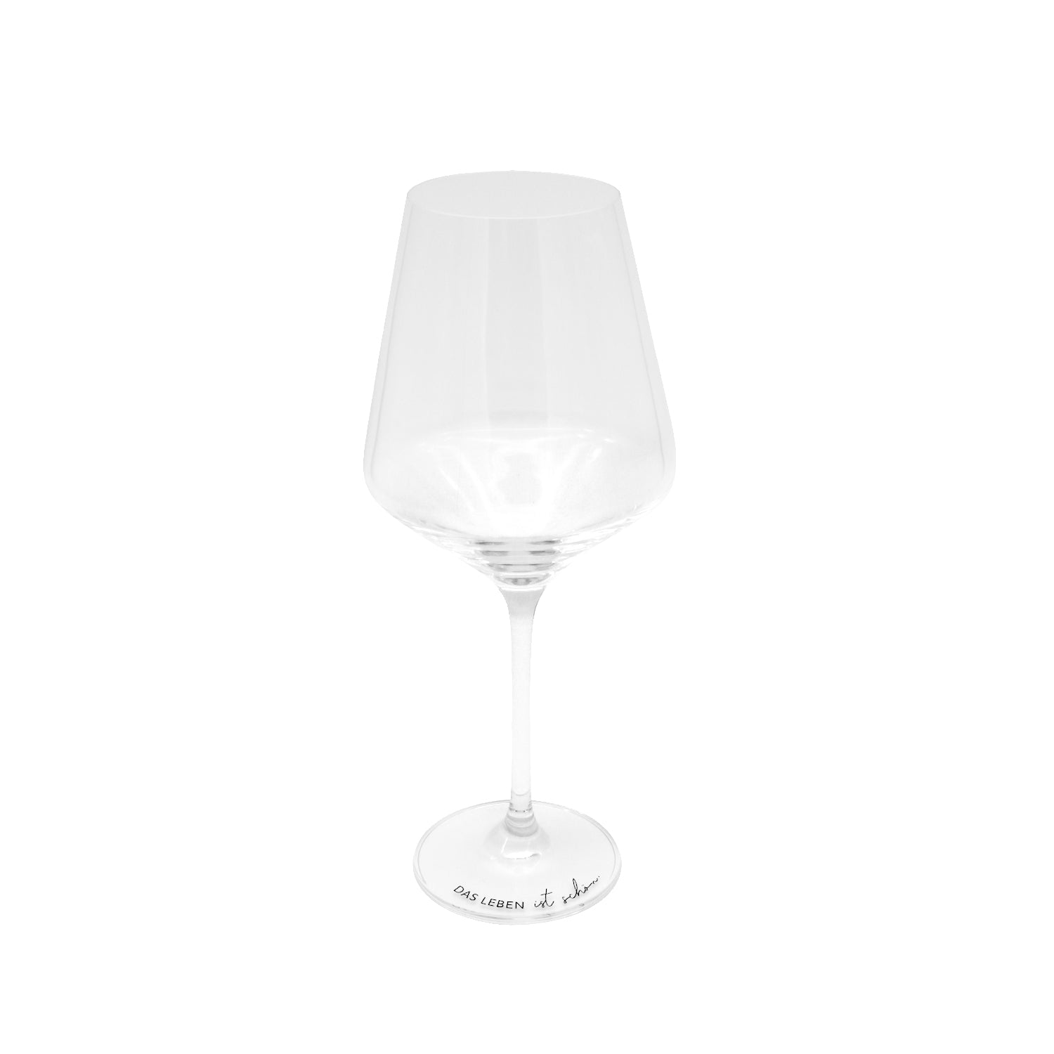 Weingläser "Das Leben ist schön" 490ml schwarz 2er Set - Eulenschnitt