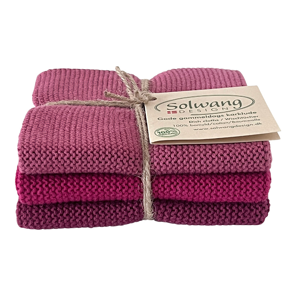 Wischtücher Bordeaux Kombi 3er Set - Solwang Design