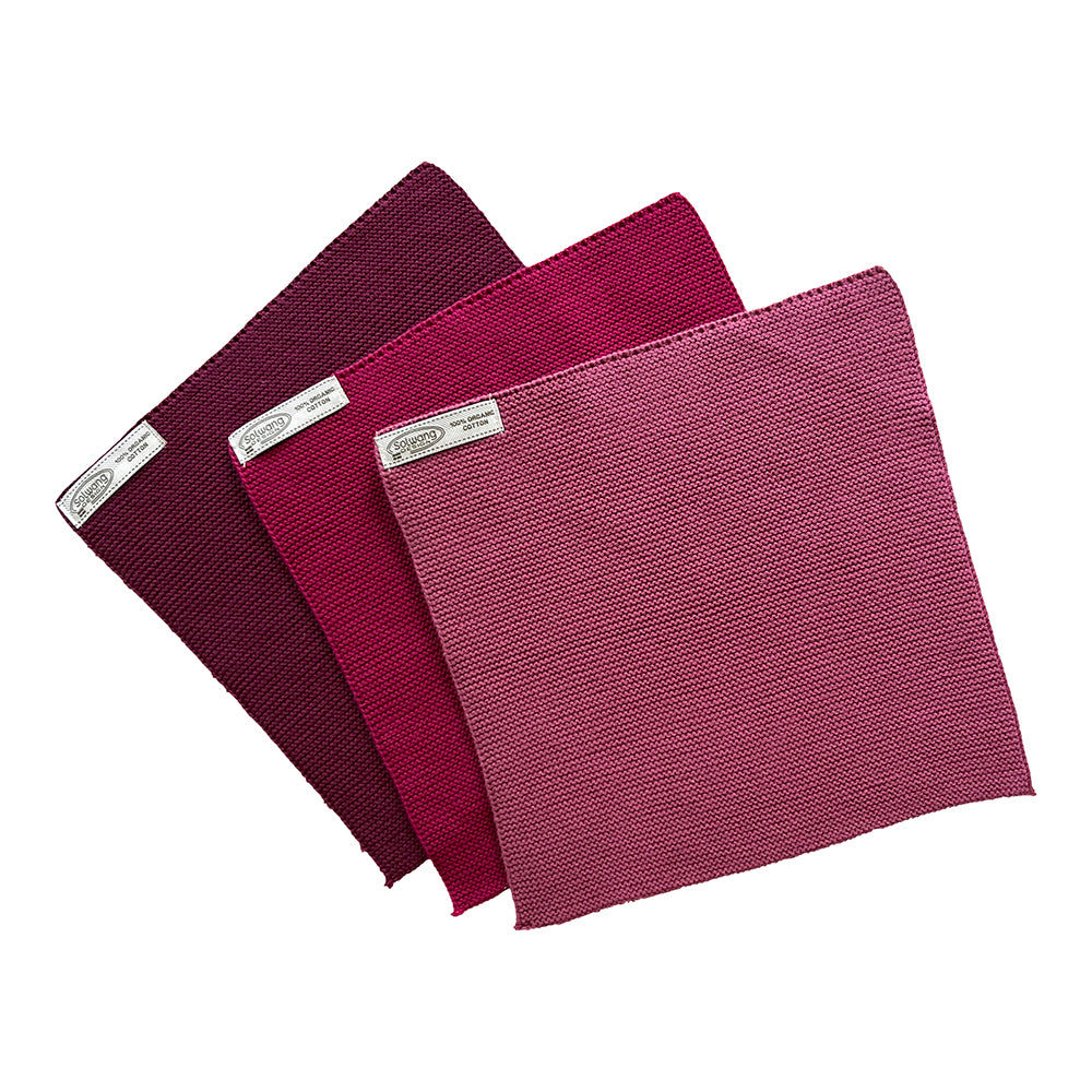 Wischtücher Bordeaux Kombi 3er Set - Solwang Design