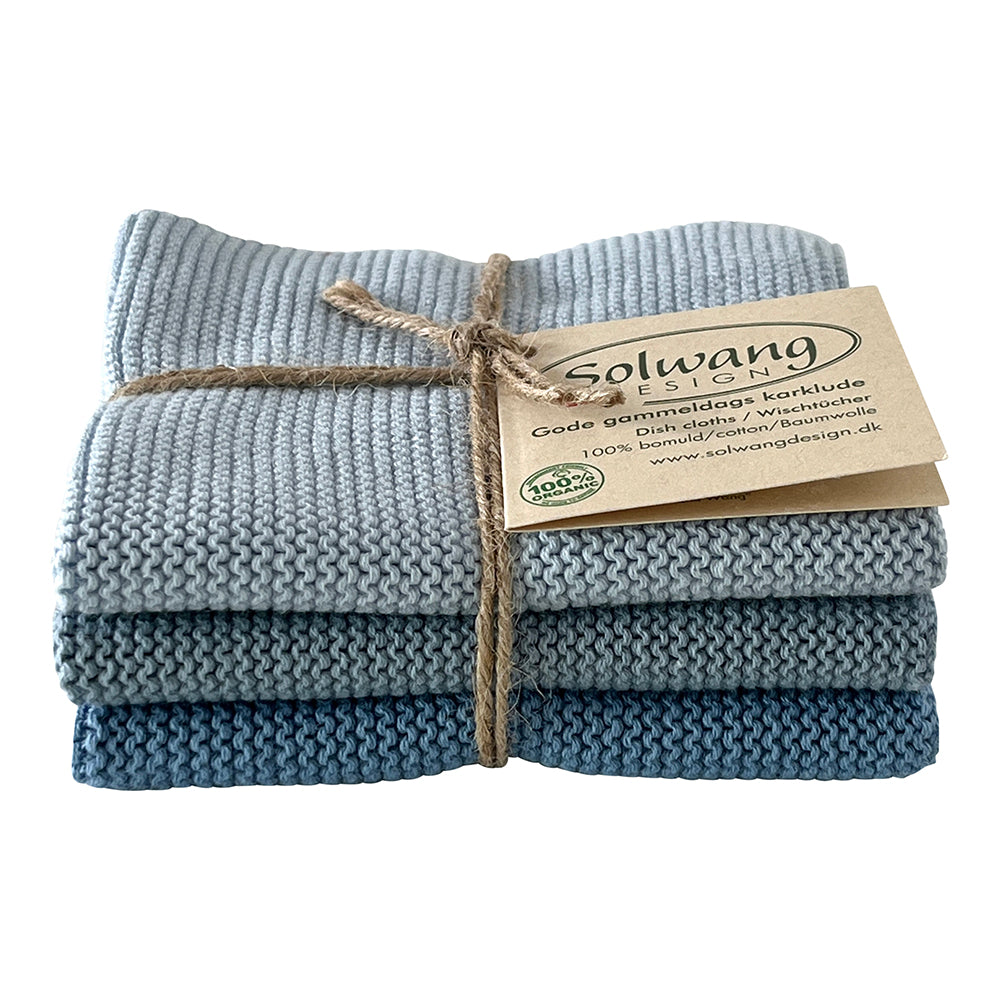 Wischtücher Eisblau Kombi 3er Set - Solwang Design