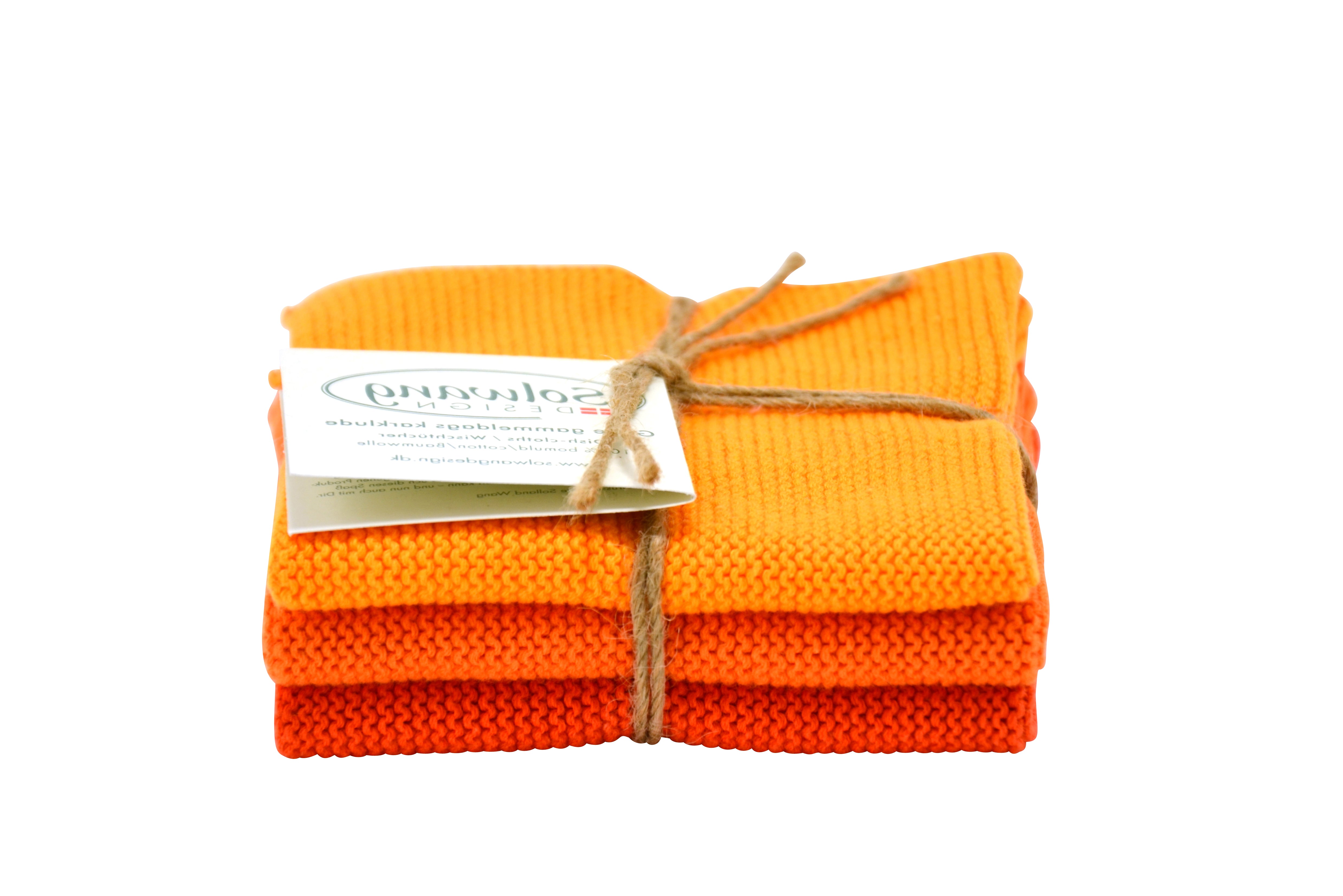 Wischtücher Orange Kombi 3er Set - Solwang Design