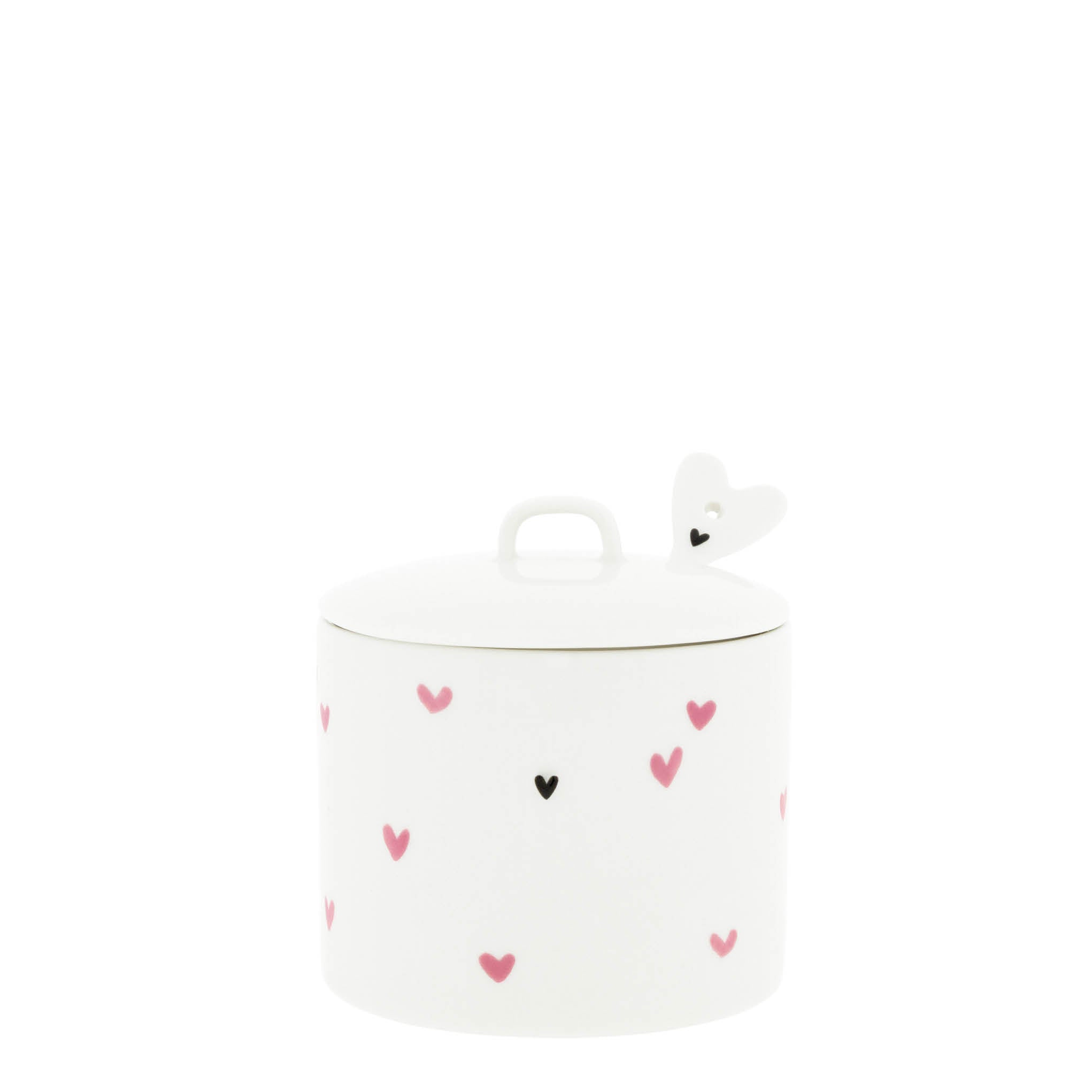 Zuckerdose "heart" 8.5x9cm rose - Bastion Collections